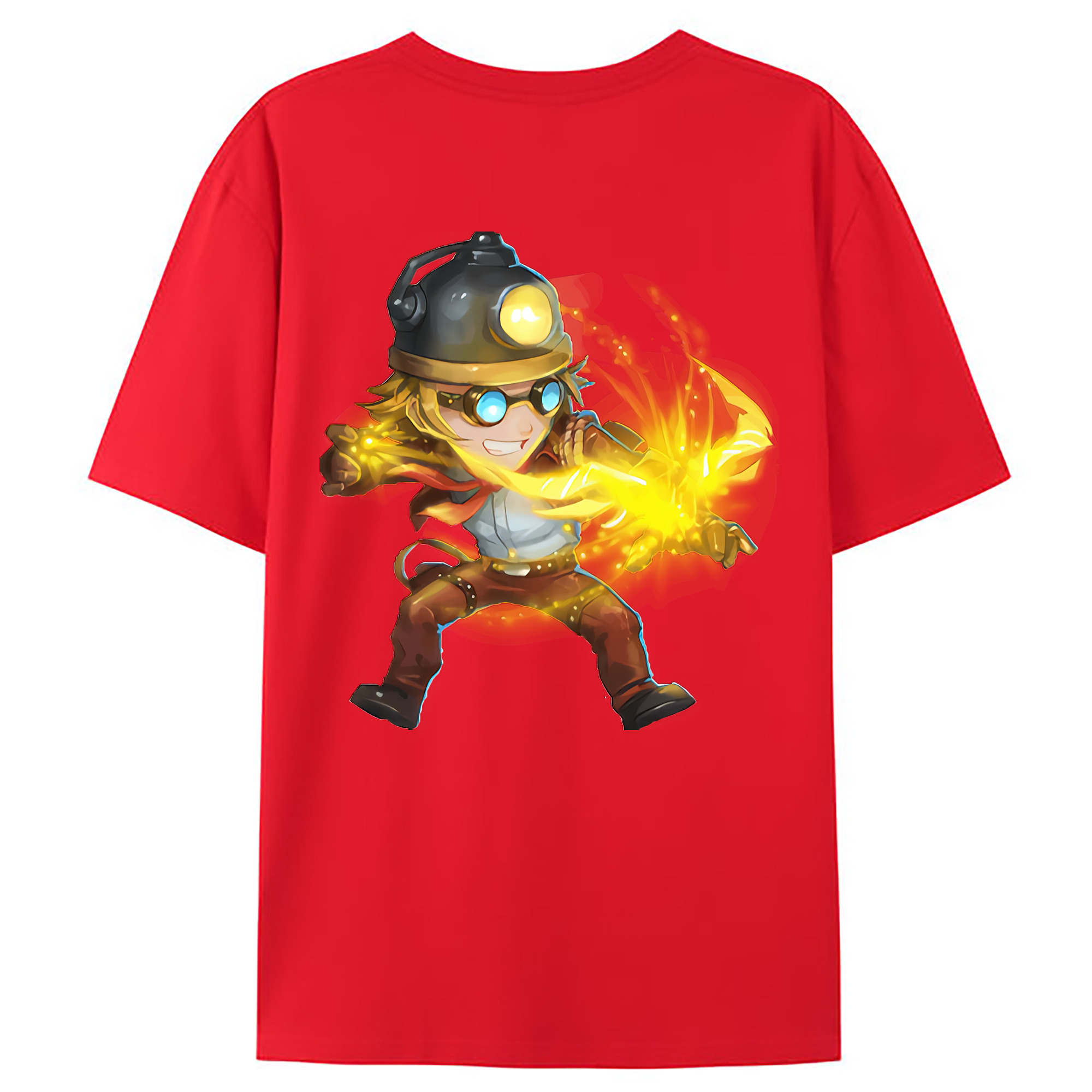 （画像用） リーグ・オブ・レジェンド League of Legends LOL 綿100％ メンズ半袖Tシャツ（バックプリント） 通気性
