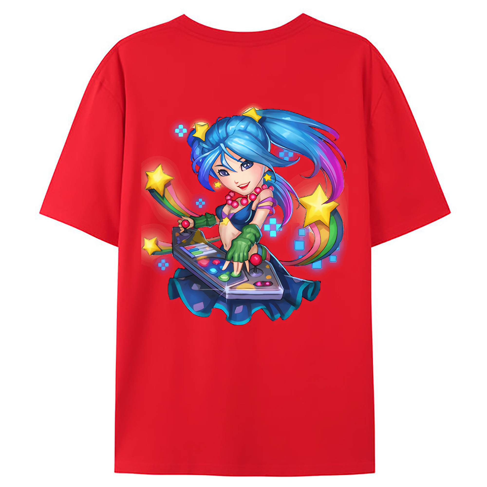 （画像用） リーグ・オブ・レジェンド League of Legends LOL 綿100％ メンズ半袖Tシャツ（バックプリント） 通気性