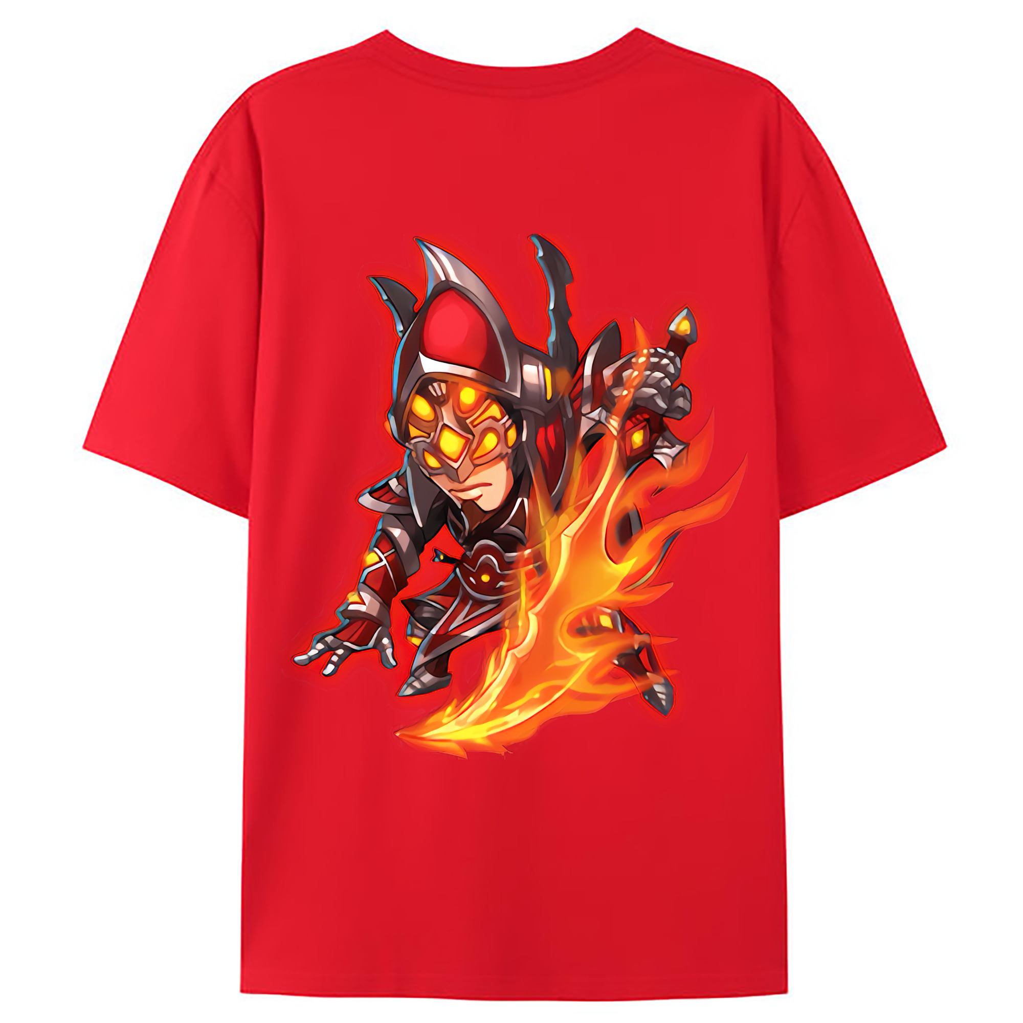 （画像用） リーグ・オブ・レジェンド League of Legends LOL 綿100％ メンズ半袖Tシャツ（バックプリント） 通気性