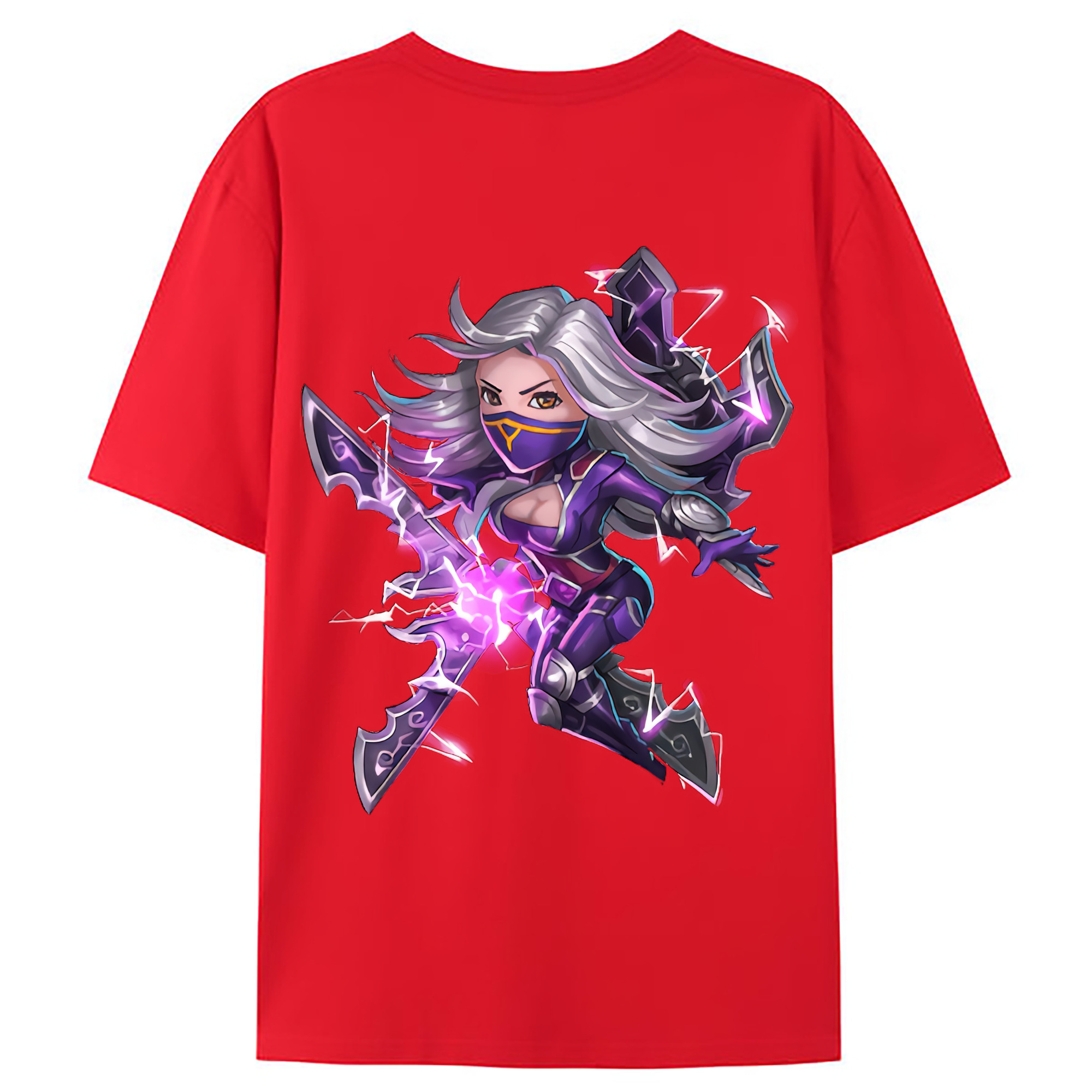 （画像用） リーグ・オブ・レジェンド League of Legends LOL 綿100％ メンズ半袖Tシャツ（バックプリント） 通気性