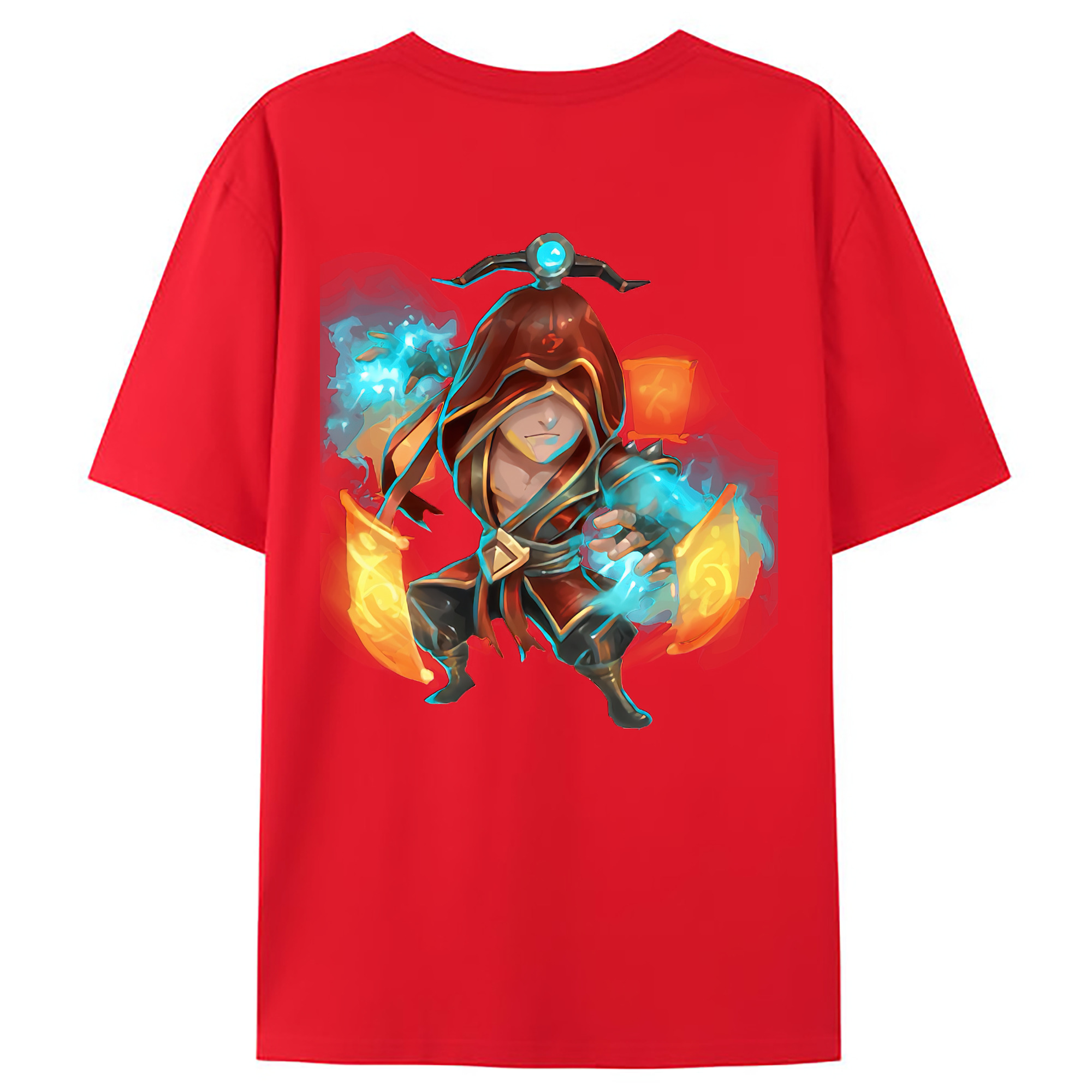 （画像用） リーグ・オブ・レジェンド League of Legends LOL 綿100％ メンズ半袖Tシャツ（バックプリント） 通気性
