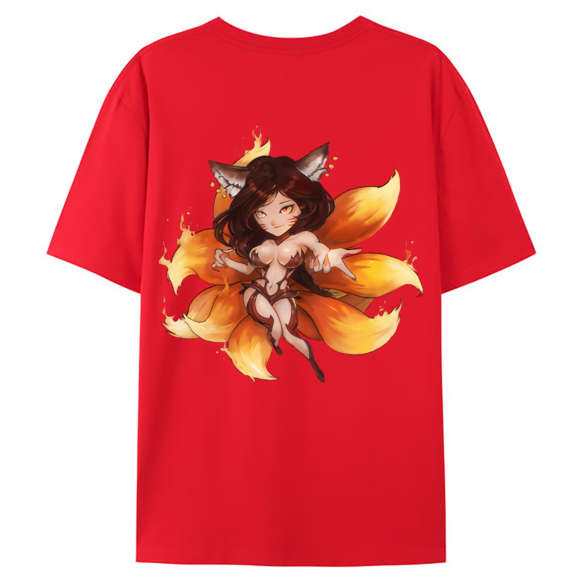（画像用） リーグ・オブ・レジェンド League of Legends LOL 綿100％ メンズ半袖Tシャツ（バックプリント） 通気性