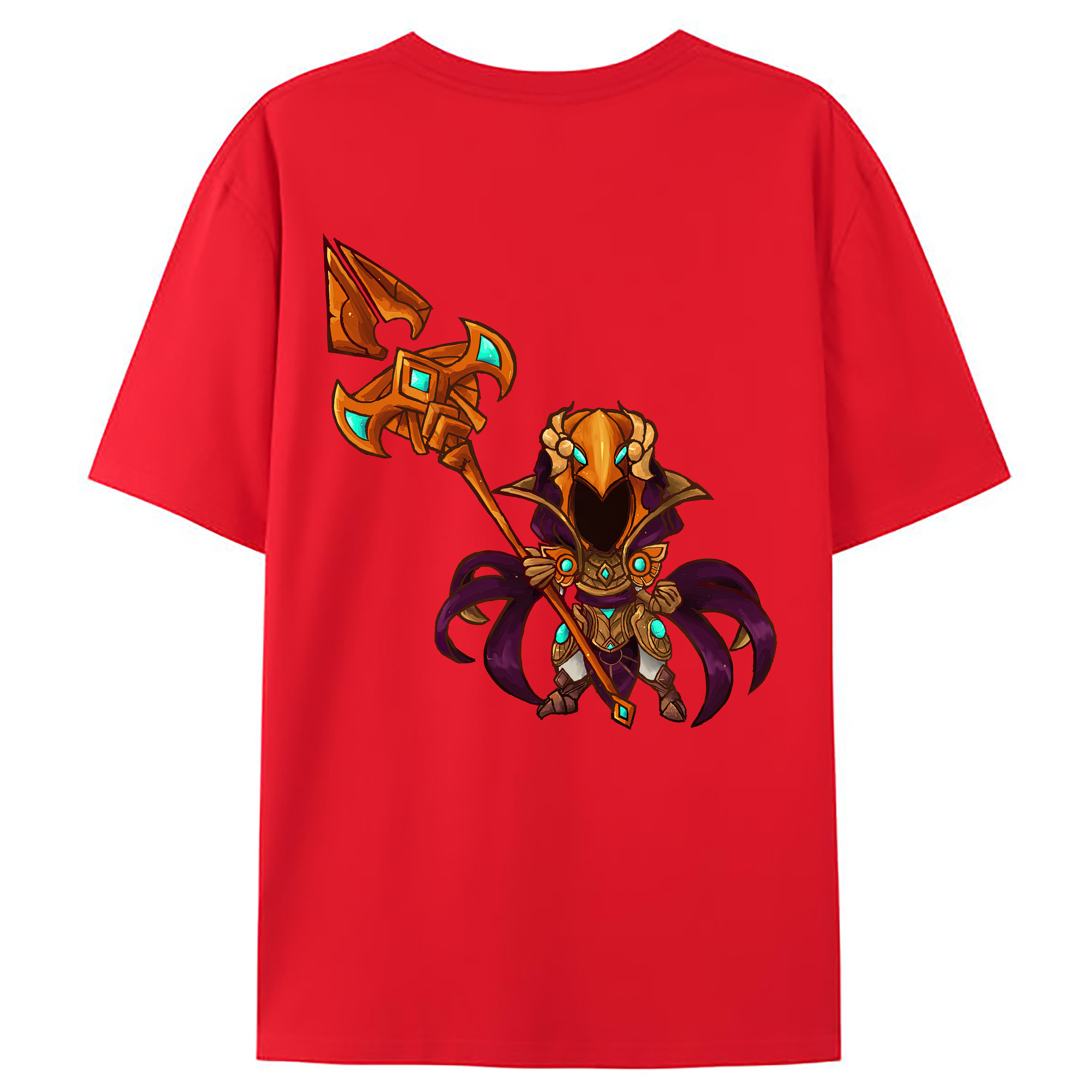 （画像用） リーグ・オブ・レジェンド League of Legends LOL 綿100％ メンズ半袖Tシャツ（バックプリント） 通気性