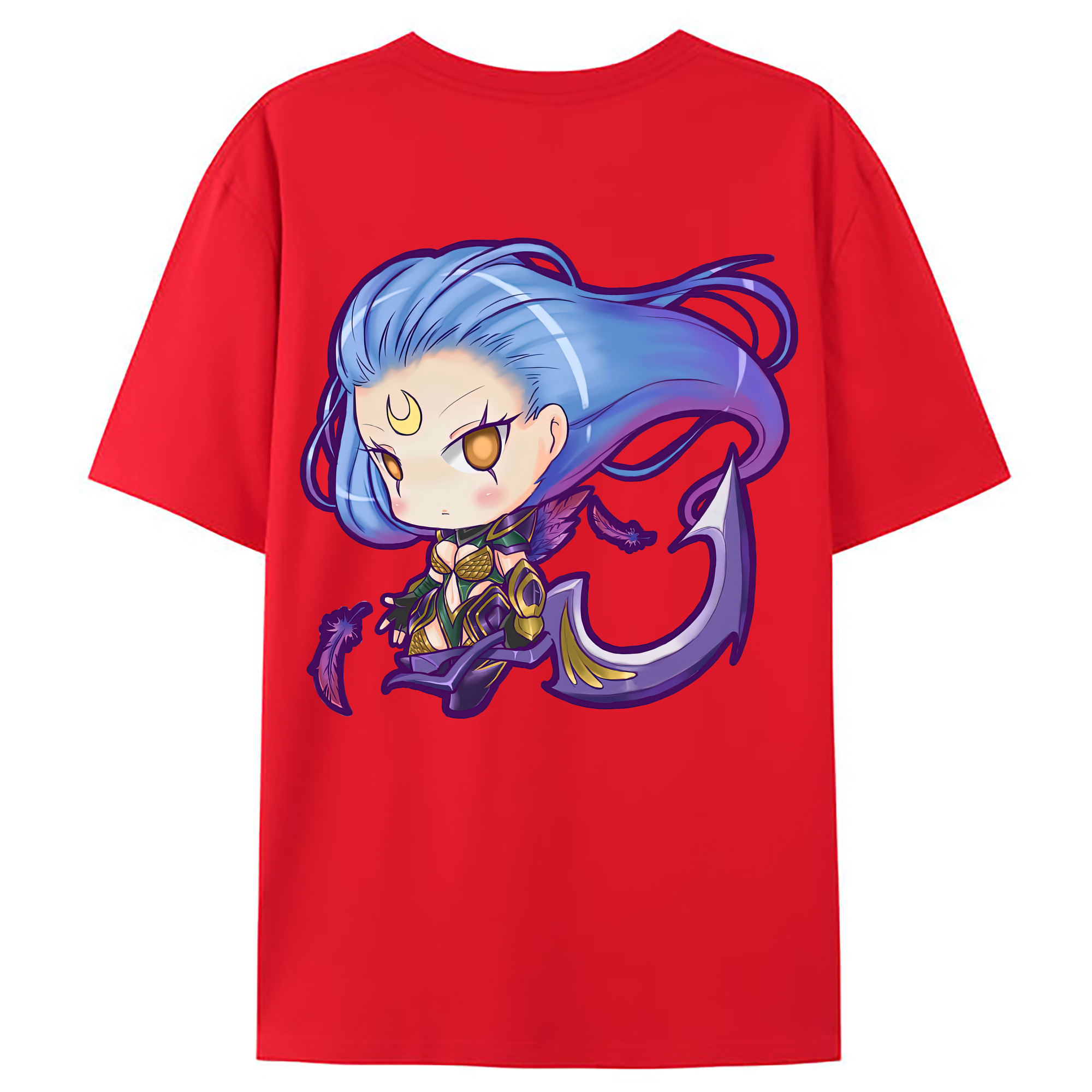 （画像用） リーグ・オブ・レジェンド League of Legends LOL 綿100％ メンズ半袖Tシャツ（バックプリント） 通気性