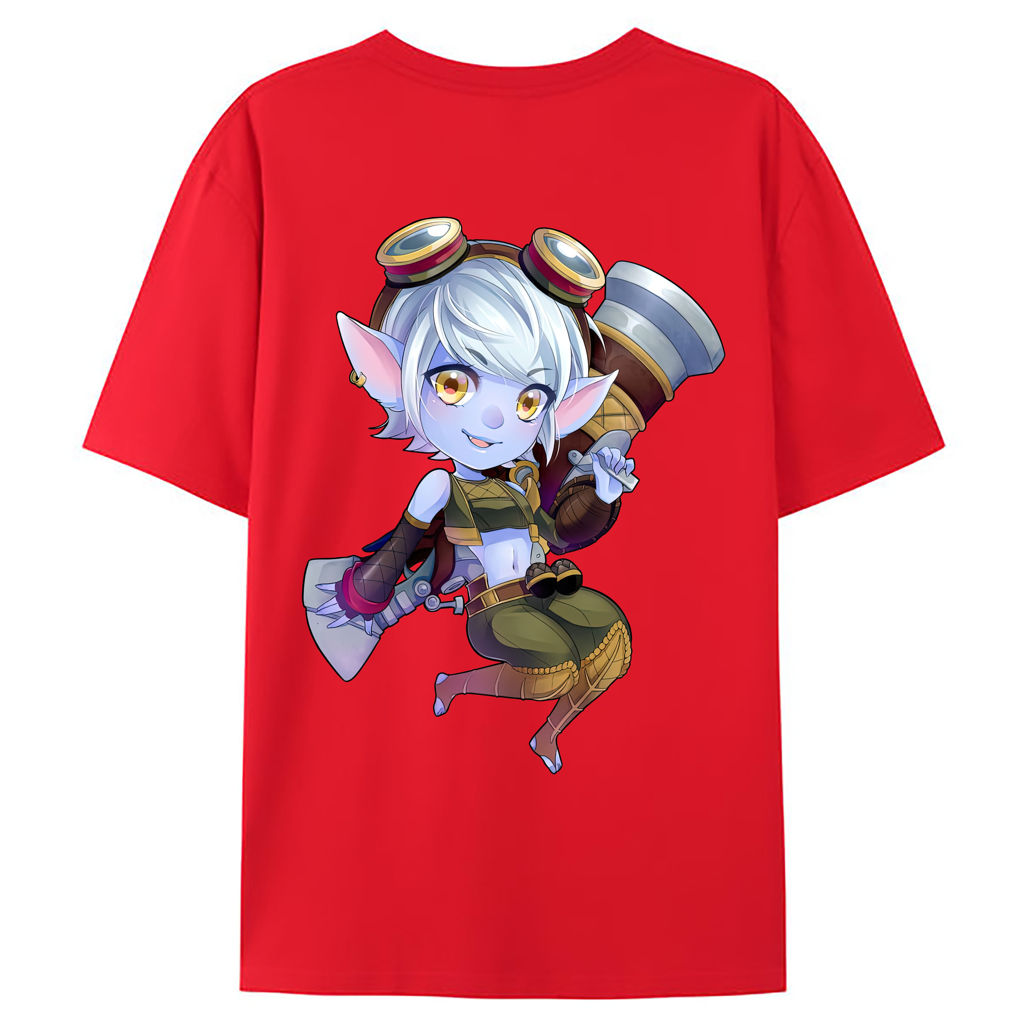 （画像用） リーグ・オブ・レジェンド League of Legends LOL 綿100％ メンズ半袖Tシャツ（バックプリント） 通気性