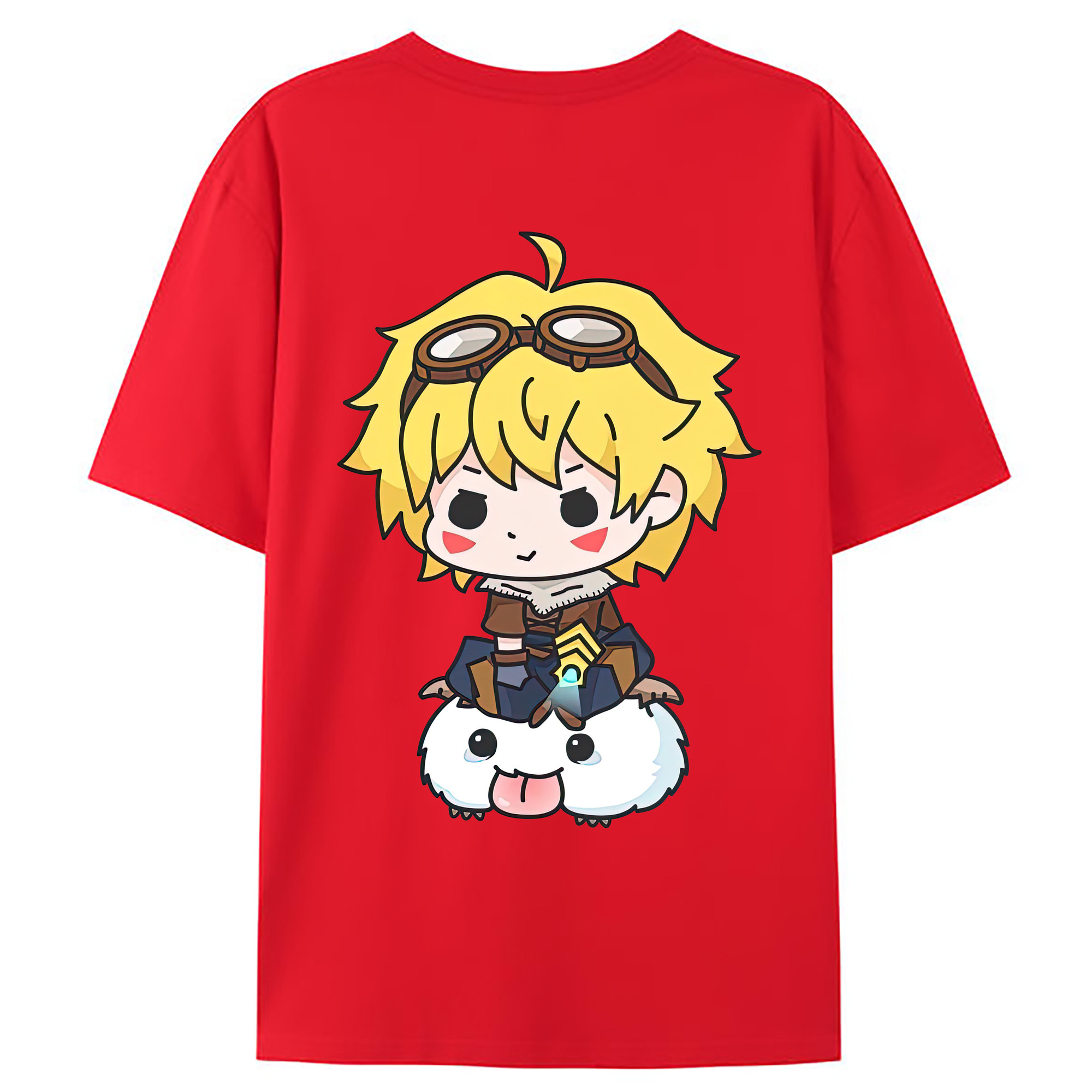 （画像用） リーグ・オブ・レジェンド League of Legends LOL 綿100％ メンズ半袖Tシャツ（バックプリント） 通気性