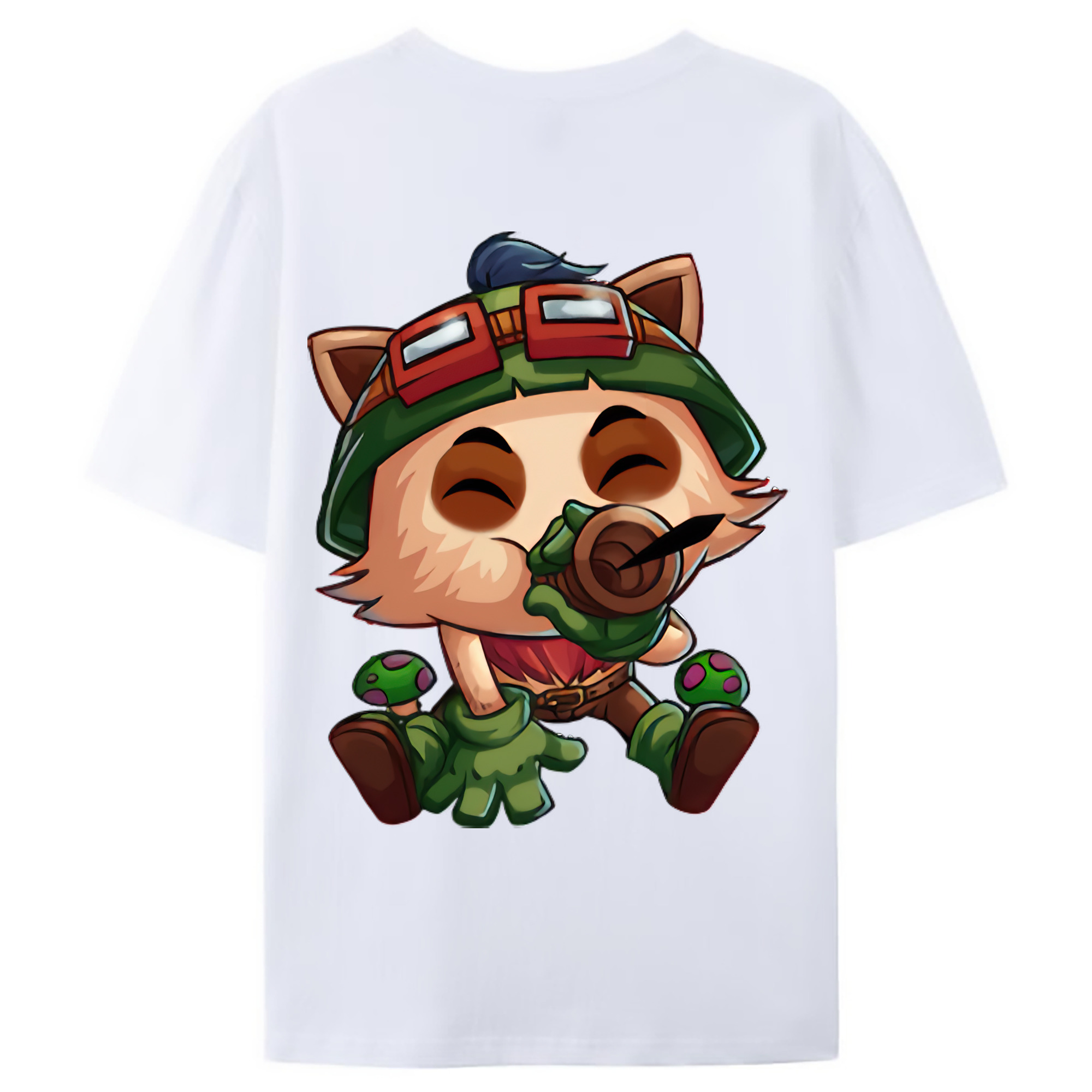 （画像用） リーグ・オブ・レジェンド League of Legends LOL 綿100％ メンズ半袖Tシャツ（バックプリント） 通気性