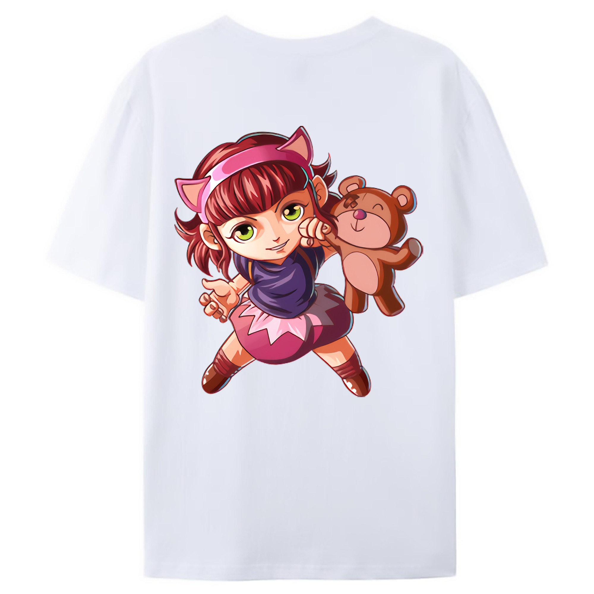 （画像用） リーグ・オブ・レジェンド League of Legends LOL 綿100％ メンズ半袖Tシャツ（バックプリント） 通気性