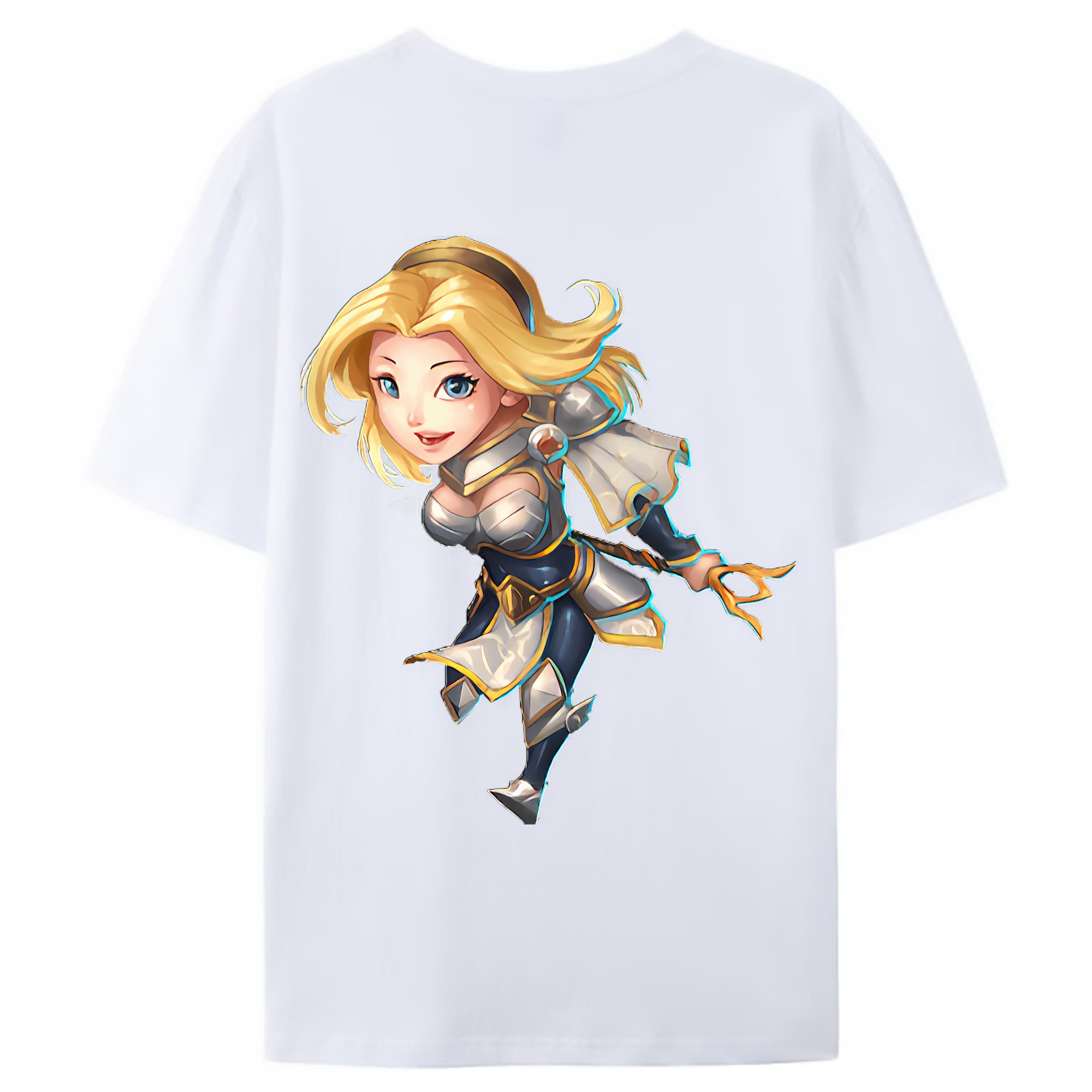 （画像用） リーグ・オブ・レジェンド League of Legends LOL 綿100％ メンズ半袖Tシャツ（バックプリント） 通気性