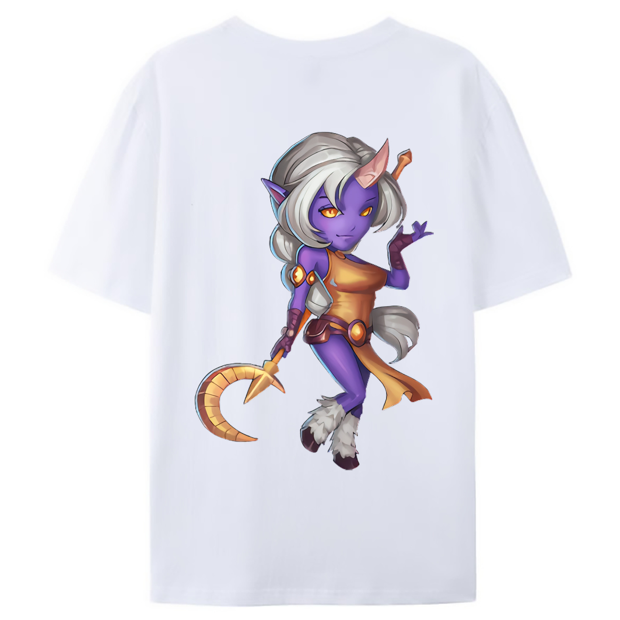 （画像用） リーグ・オブ・レジェンド League of Legends LOL 綿100％ メンズ半袖Tシャツ（バックプリント） 通気性