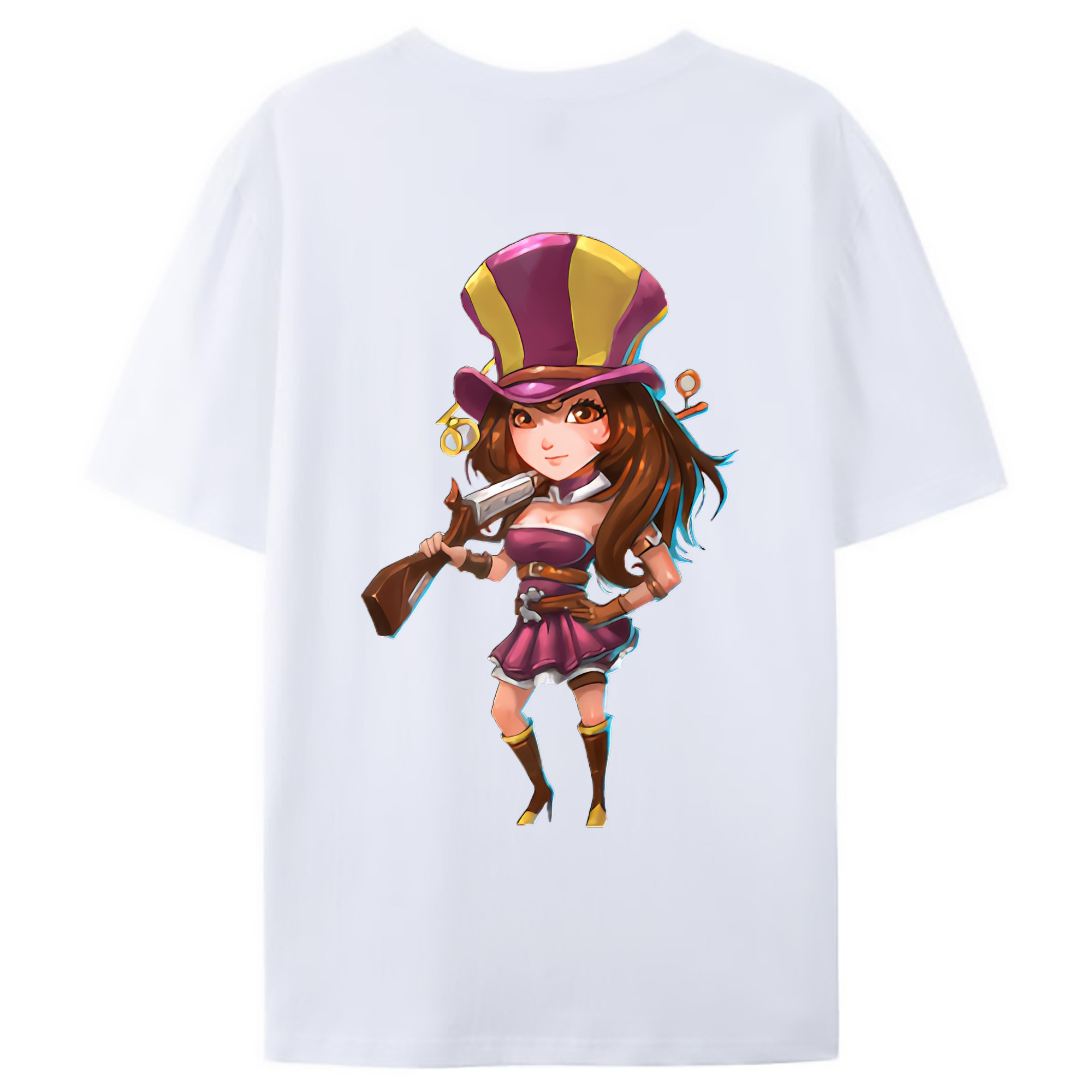 （画像用） リーグ・オブ・レジェンド League of Legends LOL 綿100％ メンズ半袖Tシャツ（バックプリント） 通気性
