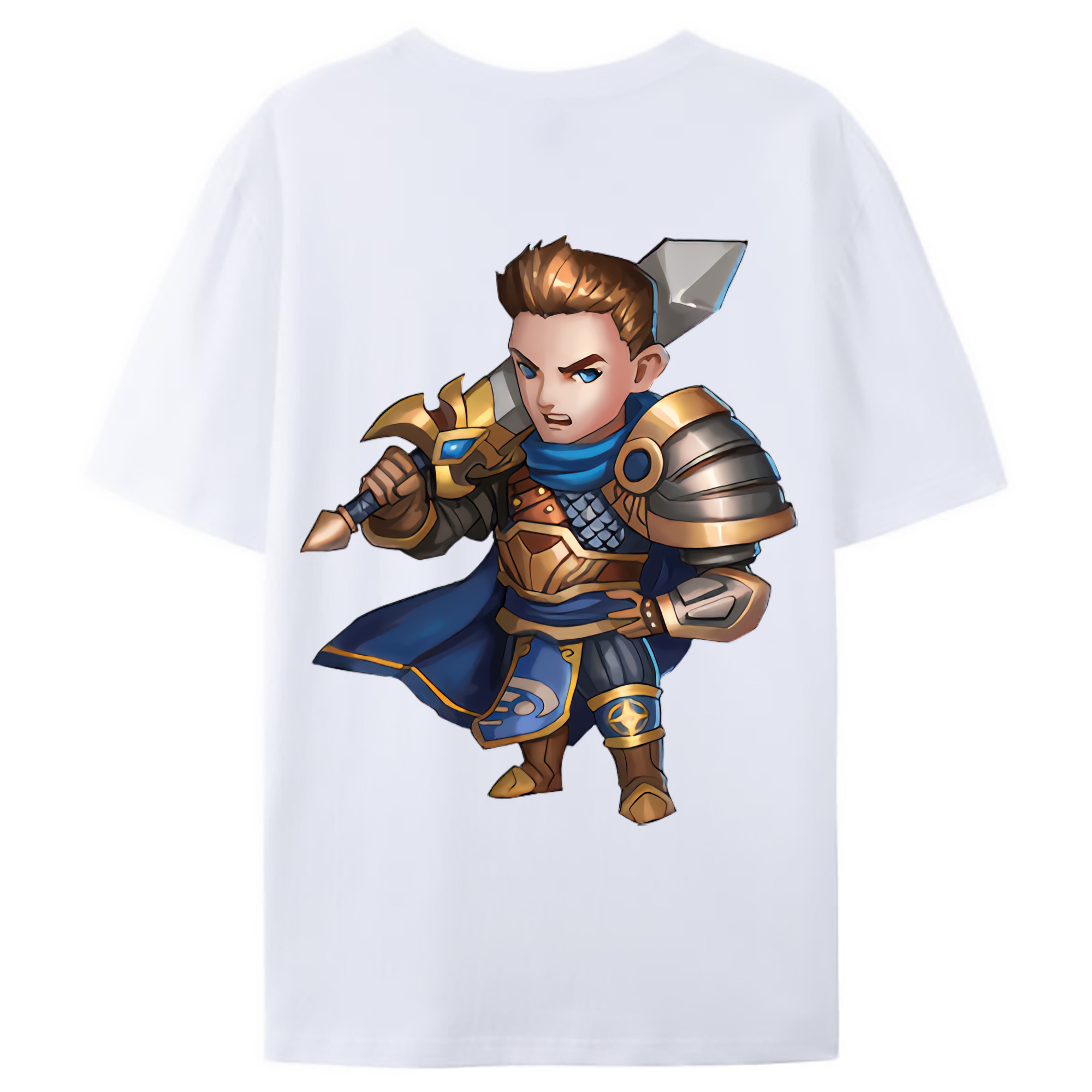 （画像用） リーグ・オブ・レジェンド League of Legends LOL 綿100％ メンズ半袖Tシャツ（バックプリント） 通気性