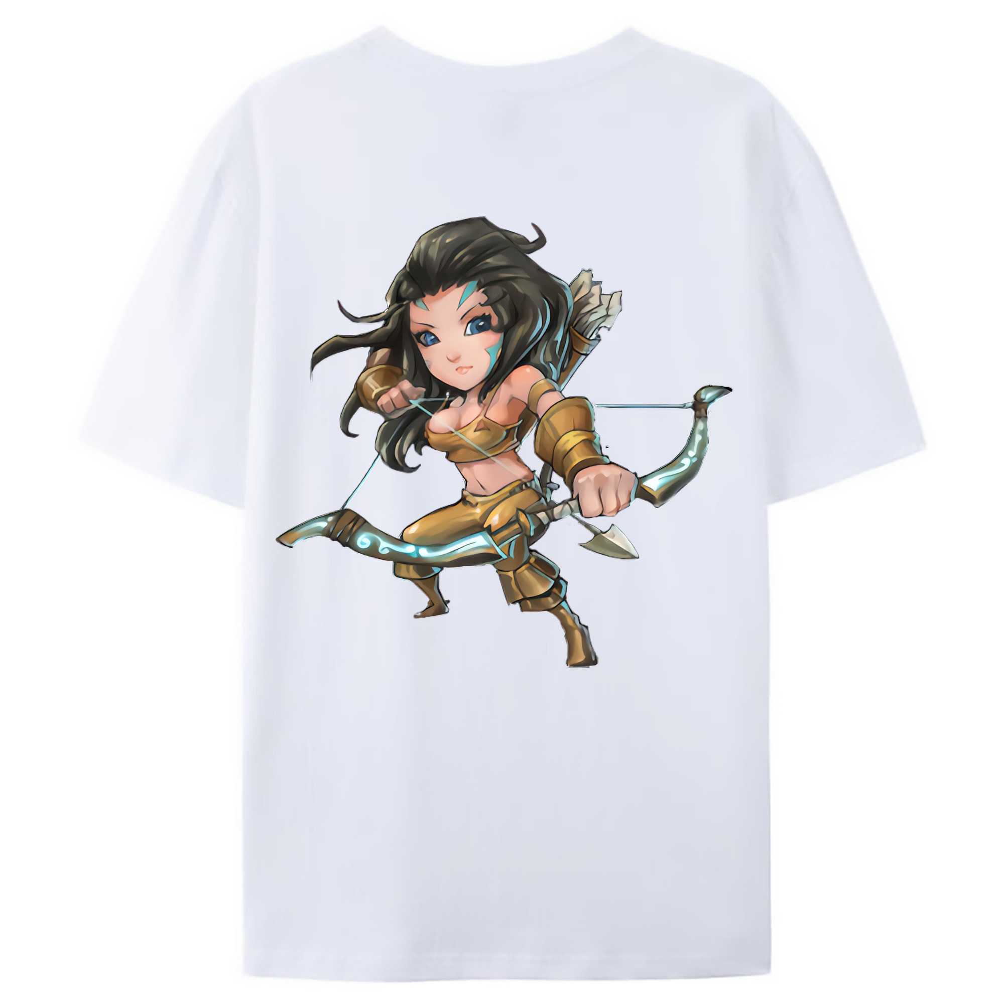 （画像用） リーグ・オブ・レジェンド League of Legends LOL 綿100％ メンズ半袖Tシャツ（バックプリント） 通気性