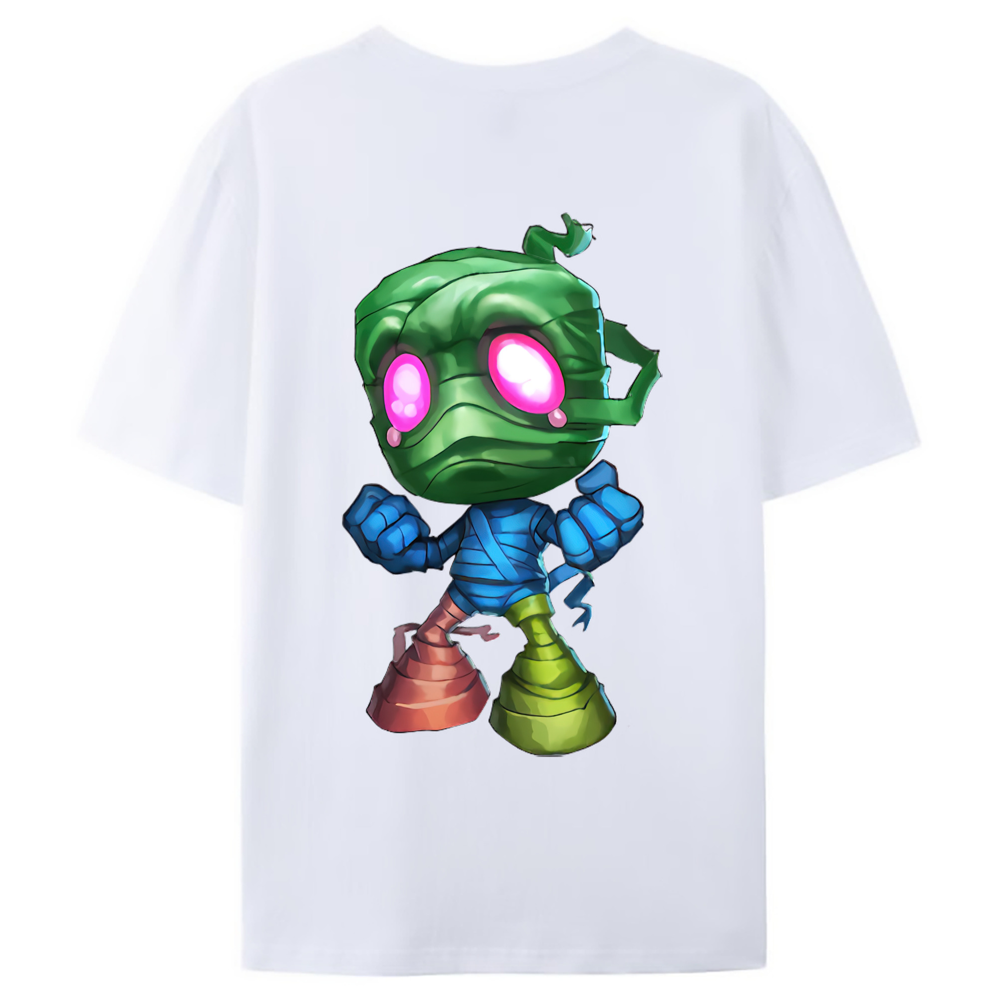 （画像用） リーグ・オブ・レジェンド League of Legends LOL 綿100％ メンズ半袖Tシャツ（バックプリント） 通気性