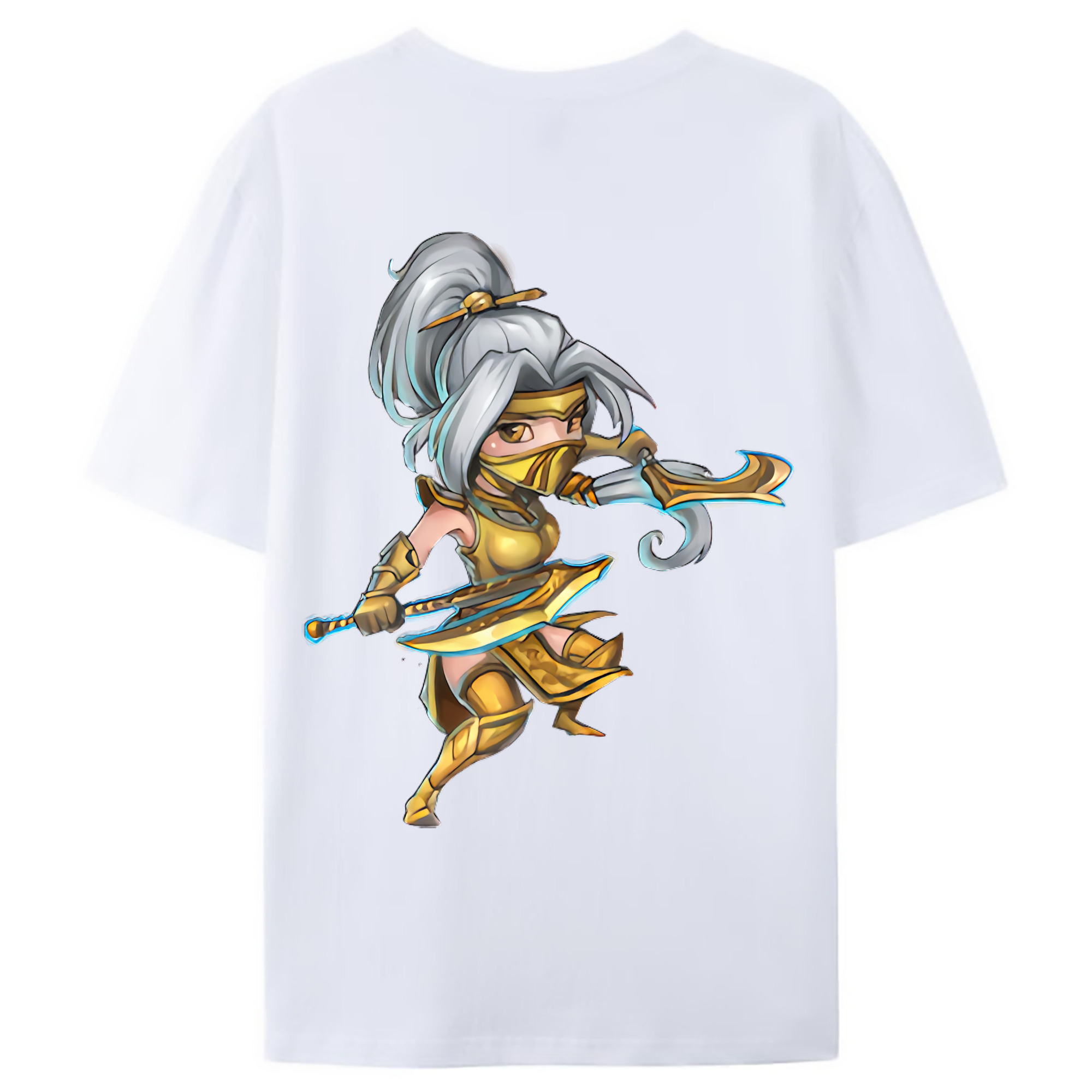 （画像用） リーグ・オブ・レジェンド League of Legends LOL 綿100％ メンズ半袖Tシャツ（バックプリント） 通気性