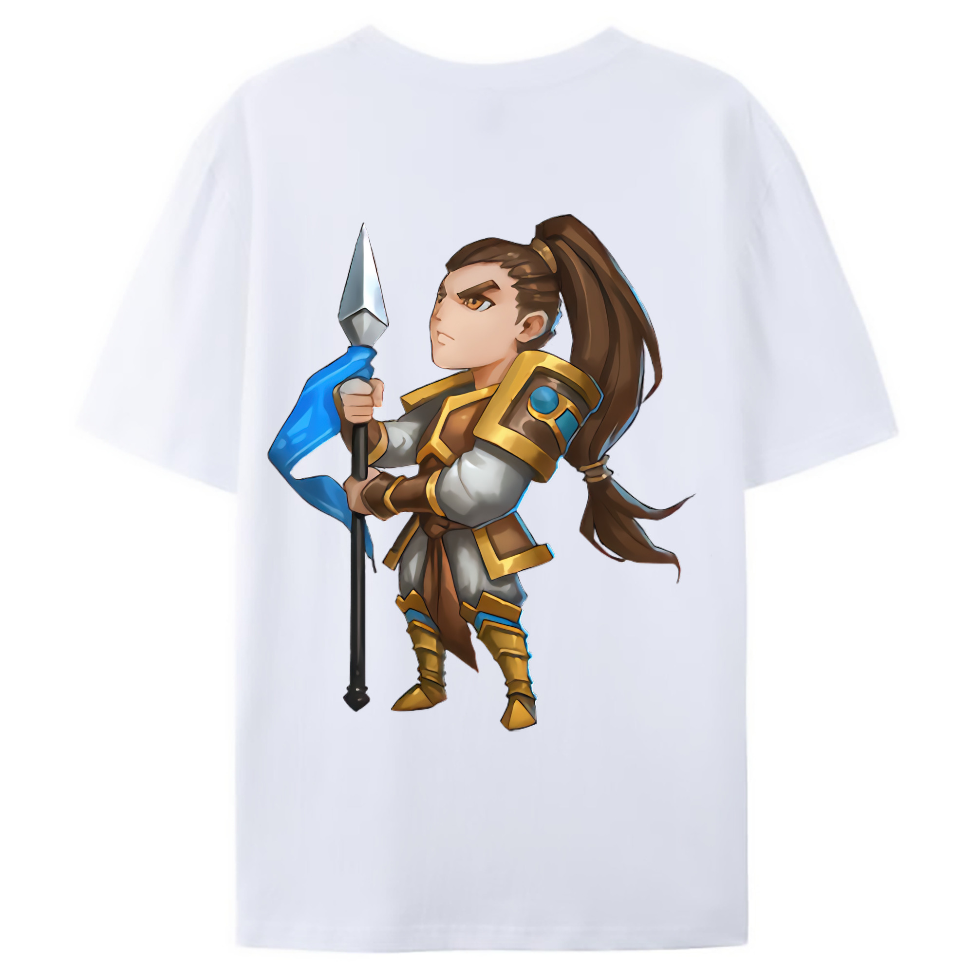 （画像用） リーグ・オブ・レジェンド League of Legends LOL 綿100％ メンズ半袖Tシャツ（バックプリント） 通気性