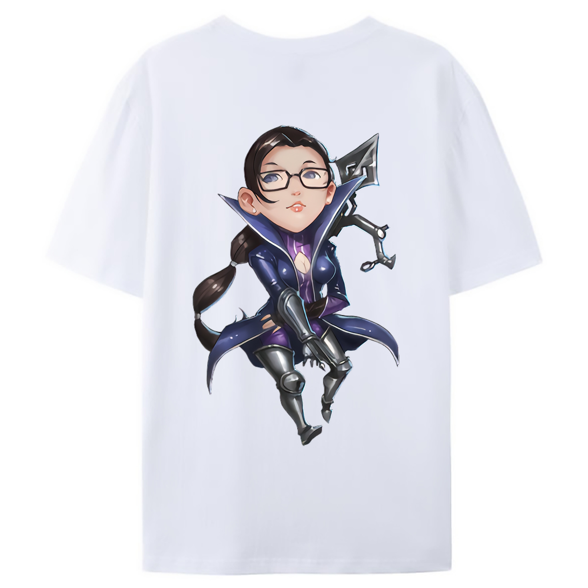（画像用） リーグ・オブ・レジェンド League of Legends LOL 綿100％ メンズ半袖Tシャツ（バックプリント） 通気性