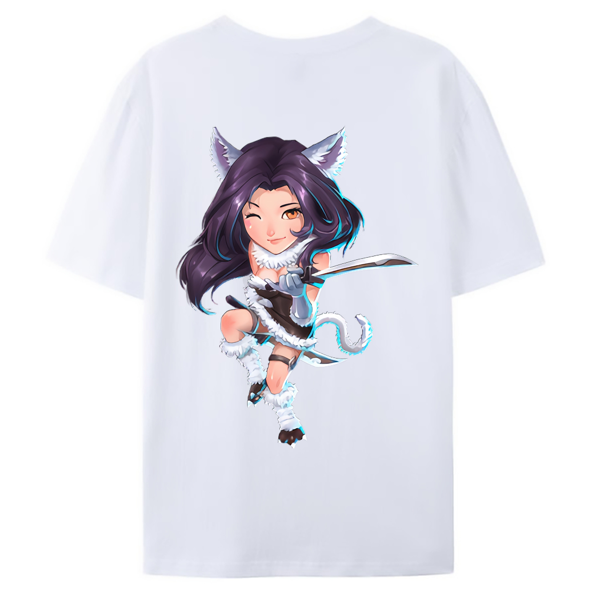 （画像用） リーグ・オブ・レジェンド League of Legends LOL 綿100％ メンズ半袖Tシャツ（バックプリント） 通気性