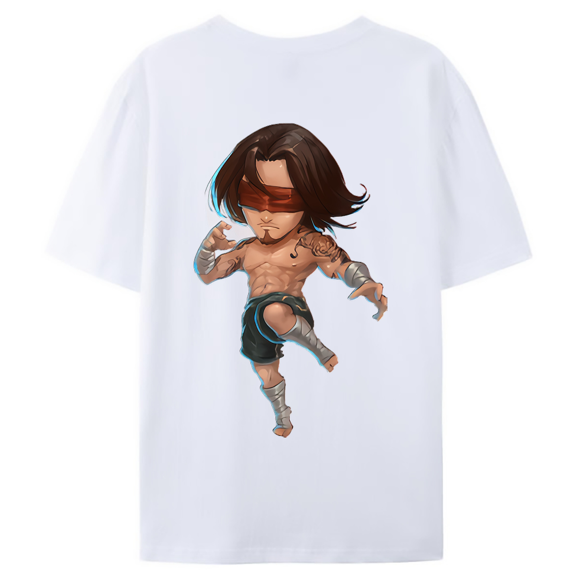 （画像用） リーグ・オブ・レジェンド League of Legends LOL 綿100％ メンズ半袖Tシャツ（バックプリント） 通気性