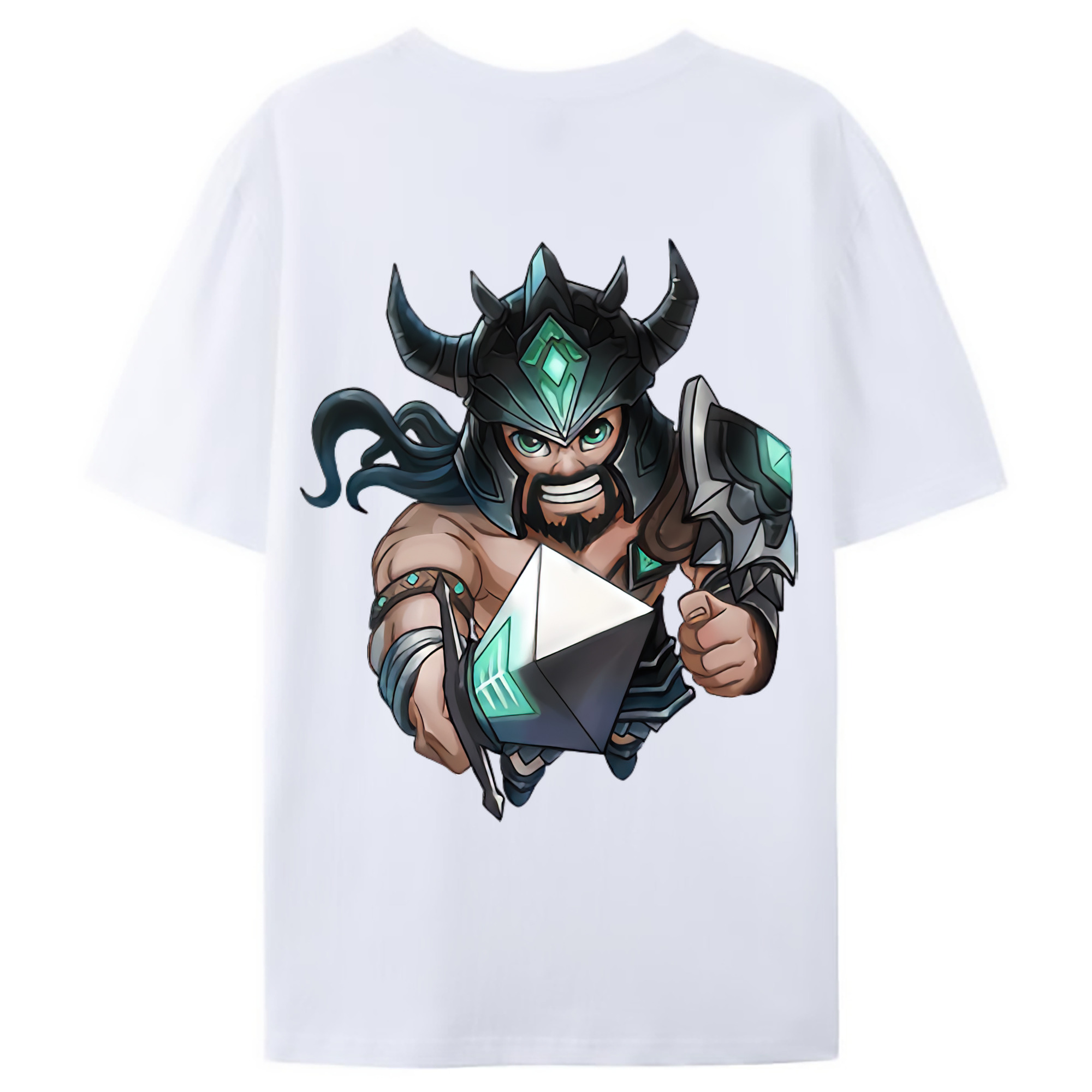 （画像用） リーグ・オブ・レジェンド League of Legends LOL 綿100％ メンズ半袖Tシャツ（バックプリント） 通気性