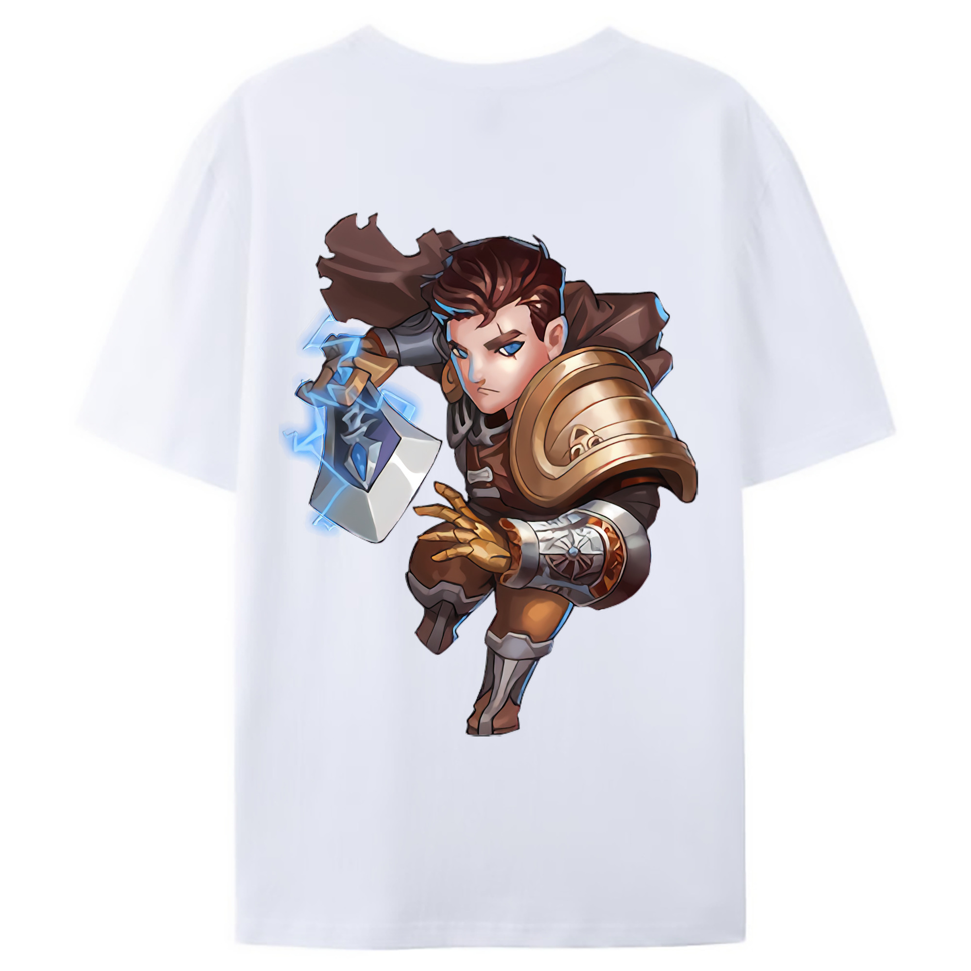 （画像用） リーグ・オブ・レジェンド League of Legends LOL 綿100％ メンズ半袖Tシャツ（バックプリント） 通気性