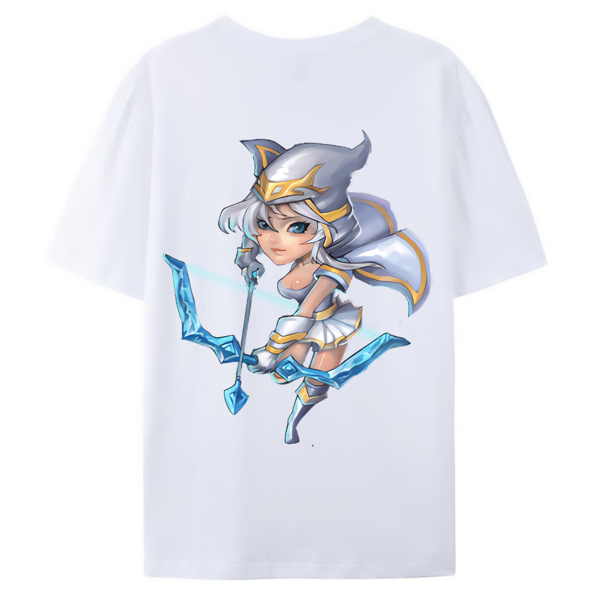 （画像用） リーグ・オブ・レジェンド League of Legends LOL 綿100％ メンズ半袖Tシャツ（バックプリント） 通気性