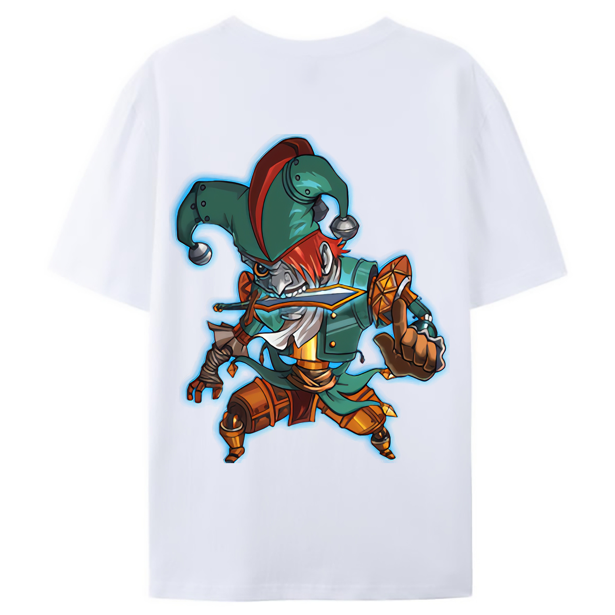 （画像用） リーグ・オブ・レジェンド League of Legends LOL 綿100％ メンズ半袖Tシャツ（バックプリント） 通気性