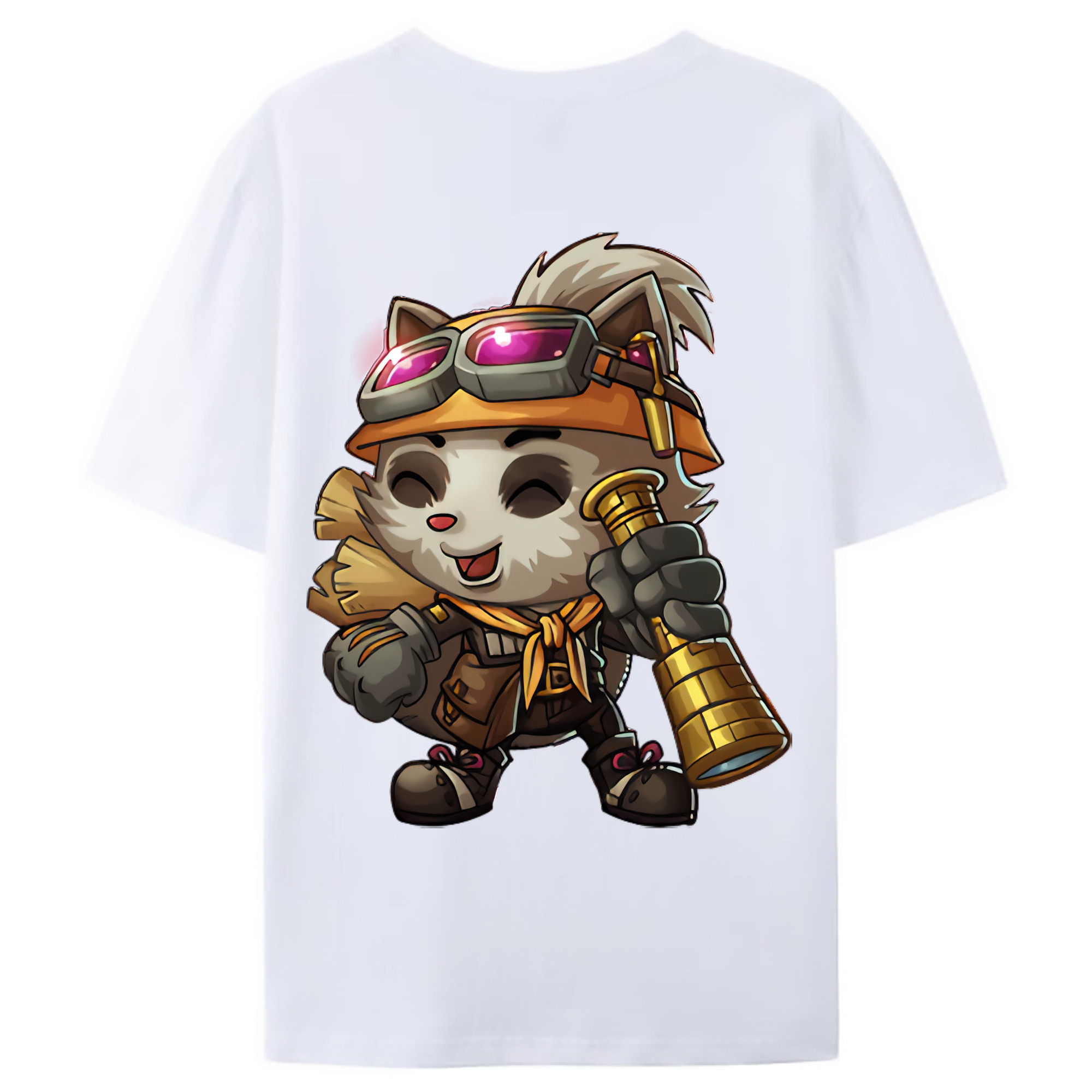 （画像用） リーグ・オブ・レジェンド League of Legends LOL 綿100％ メンズ半袖Tシャツ（バックプリント） 通気性
