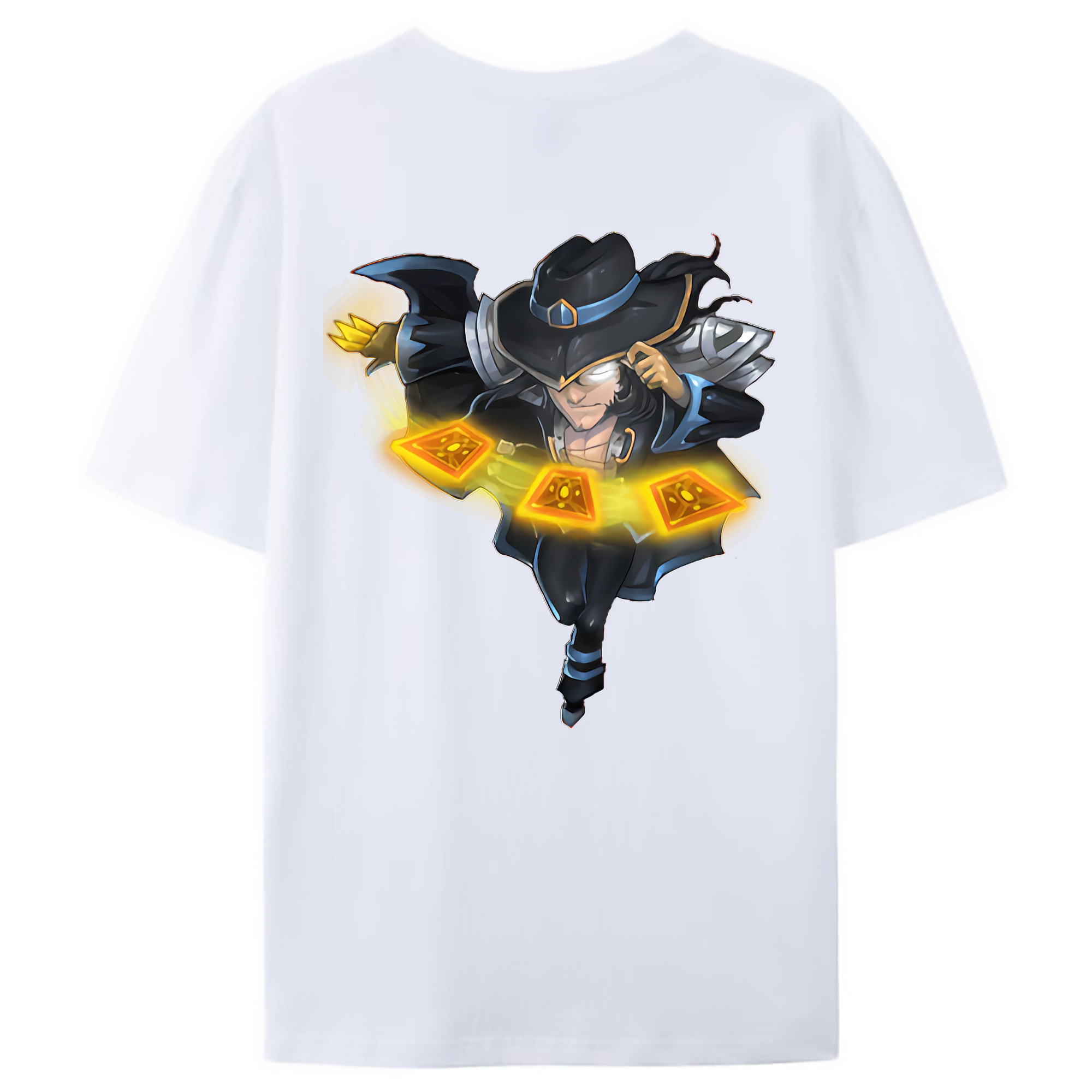 （画像用） リーグ・オブ・レジェンド League of Legends LOL 綿100％ メンズ半袖Tシャツ（バックプリント） 通気性