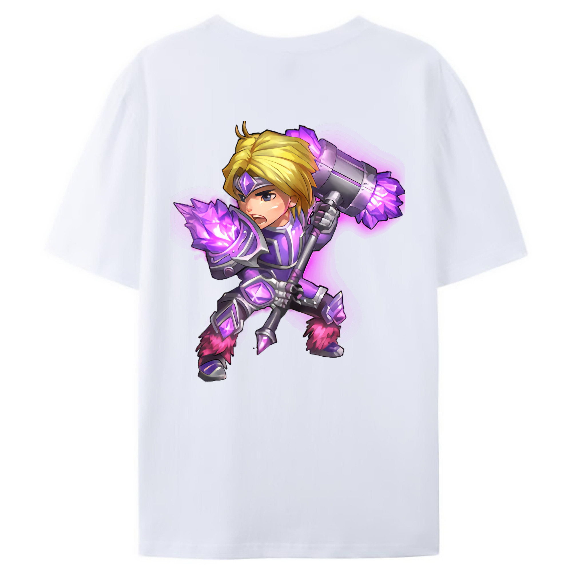 （画像用） リーグ・オブ・レジェンド League of Legends LOL 綿100％ メンズ半袖Tシャツ（バックプリント） 通気性