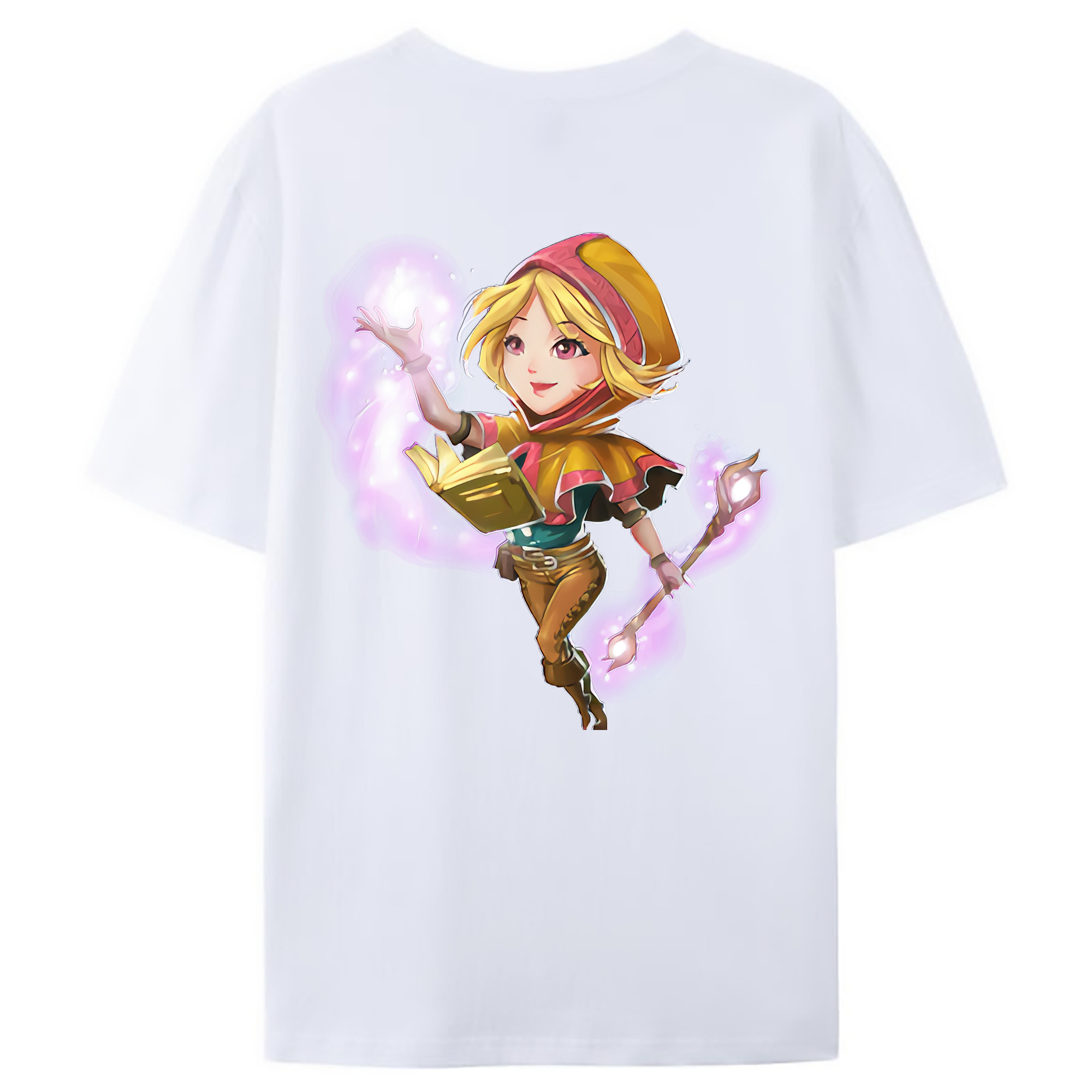 （画像用） リーグ・オブ・レジェンド League of Legends LOL 綿100％ メンズ半袖Tシャツ（バックプリント） 通気性