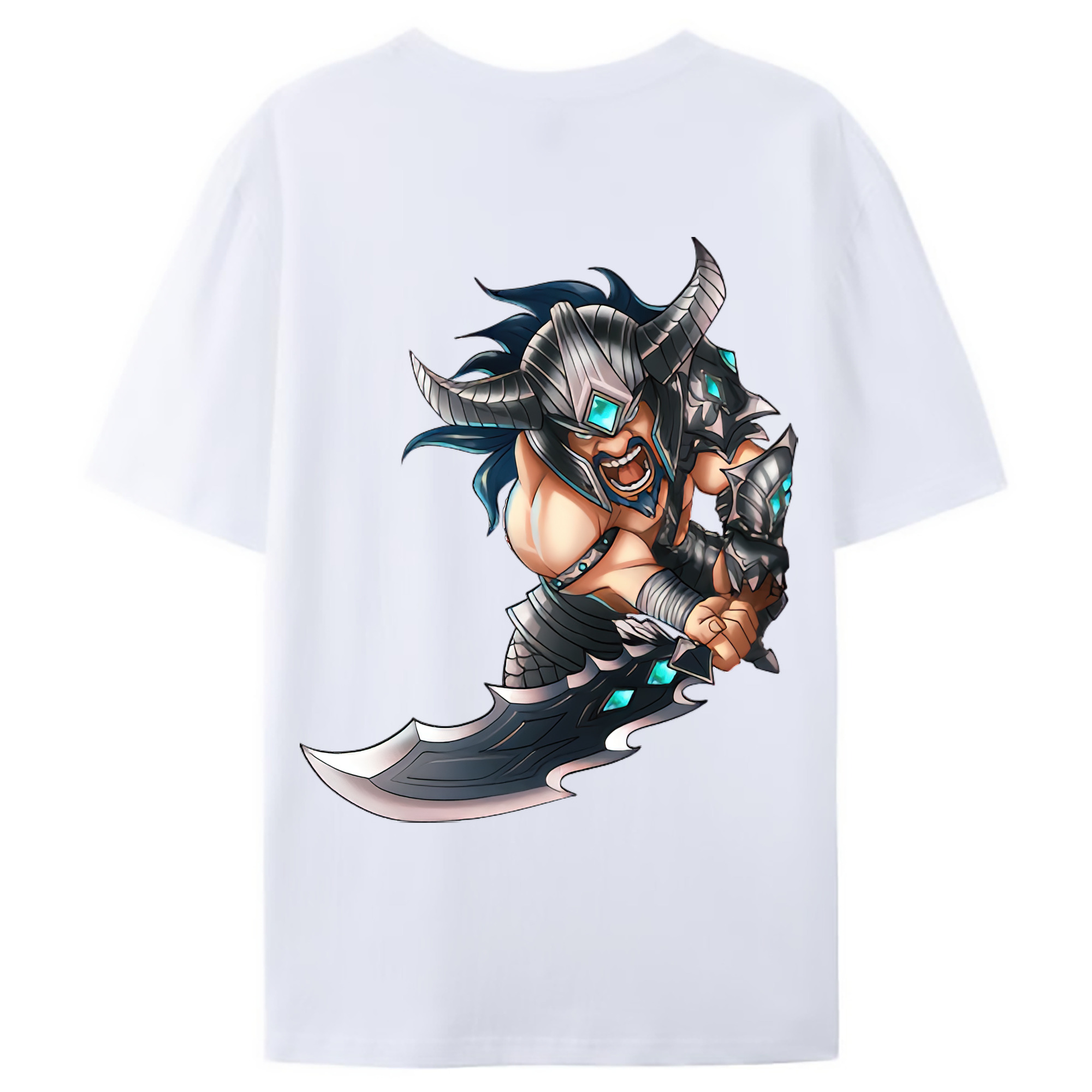 （画像用） リーグ・オブ・レジェンド League of Legends LOL 綿100％ メンズ半袖Tシャツ（バックプリント） 通気性