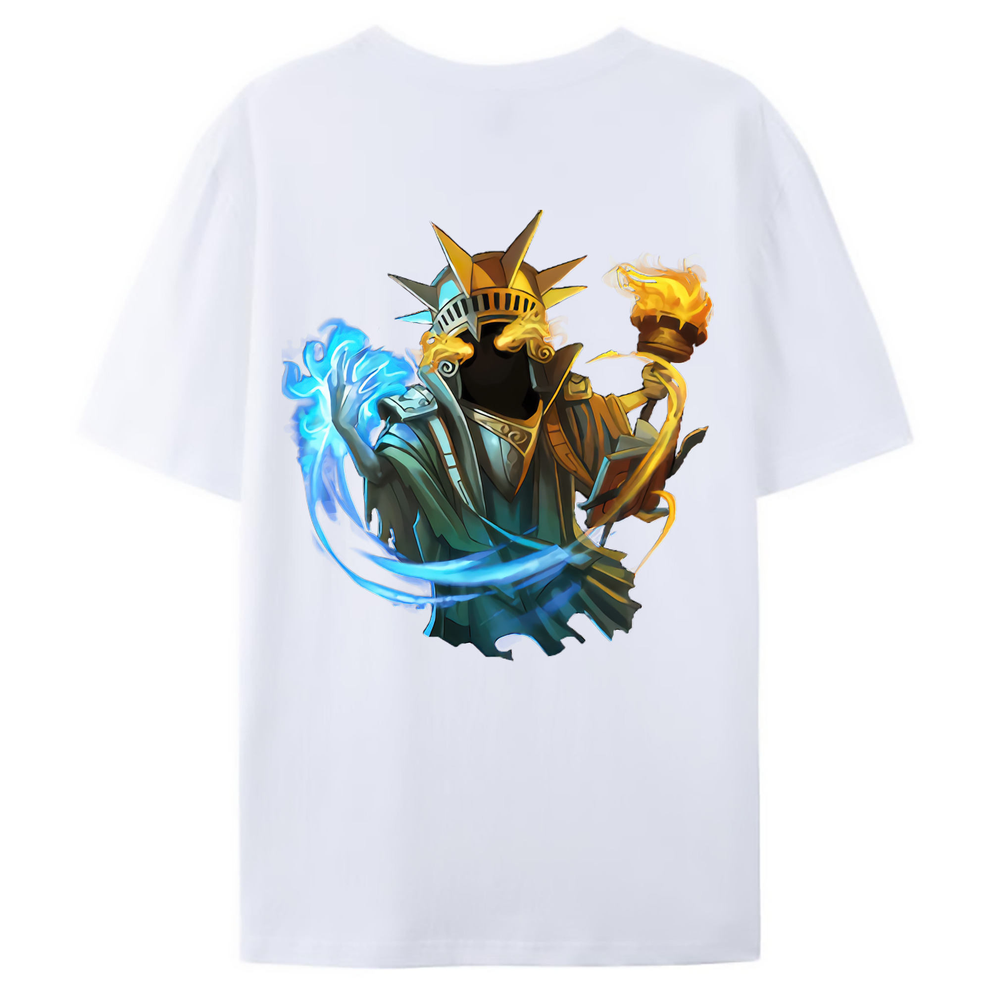 （画像用） リーグ・オブ・レジェンド League of Legends LOL 綿100％ メンズ半袖Tシャツ（バックプリント） 通気性