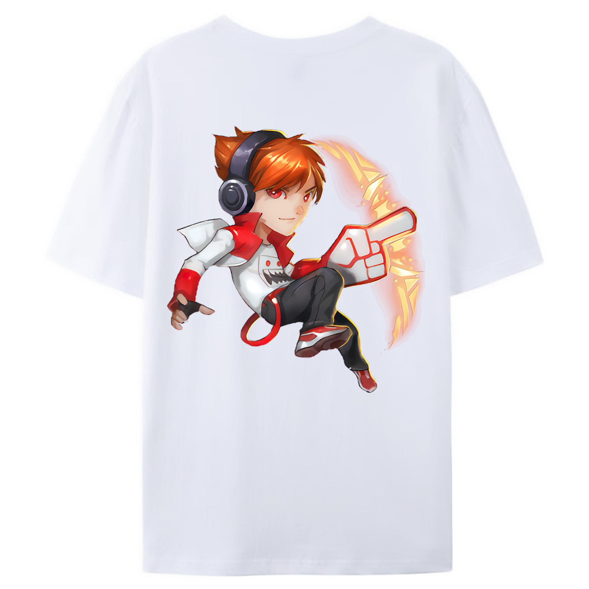 （画像用） リーグ・オブ・レジェンド League of Legends LOL 綿100％ メンズ半袖Tシャツ（バックプリント） 通気性
