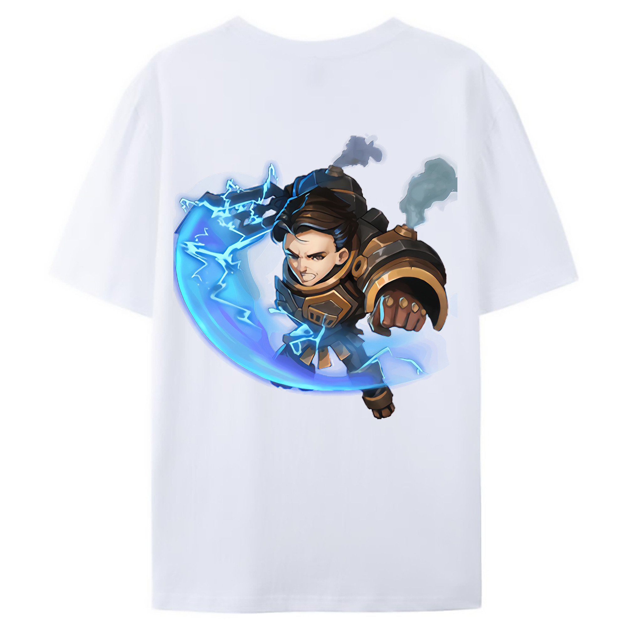 （画像用） リーグ・オブ・レジェンド League of Legends LOL 綿100％ メンズ半袖Tシャツ（バックプリント） 通気性