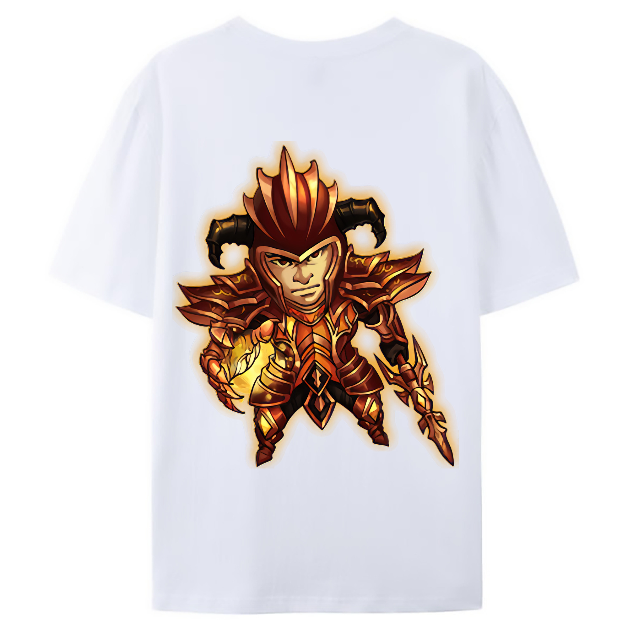 （画像用） リーグ・オブ・レジェンド League of Legends LOL 綿100％ メンズ半袖Tシャツ（バックプリント） 通気性