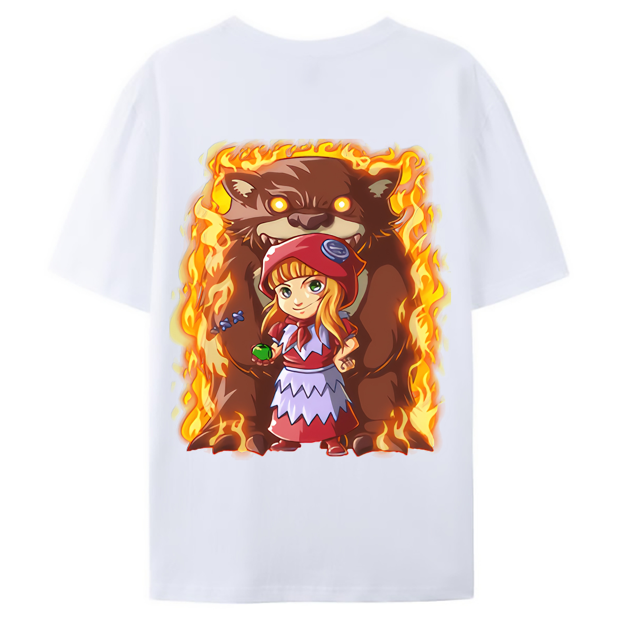 （画像用） リーグ・オブ・レジェンド League of Legends LOL 綿100％ メンズ半袖Tシャツ（バックプリント） 通気性