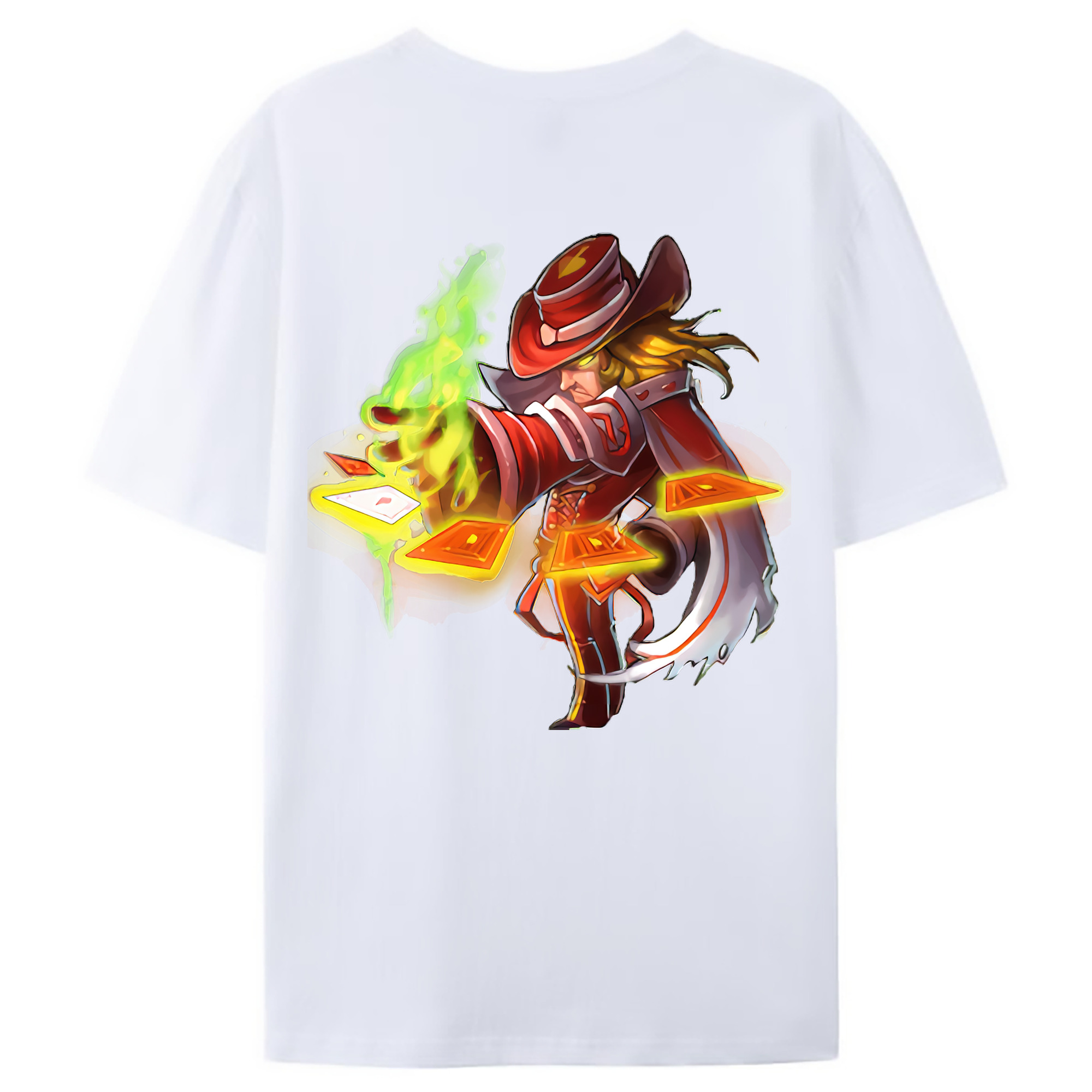（画像用） リーグ・オブ・レジェンド League of Legends LOL 綿100％ メンズ半袖Tシャツ（バックプリント） 通気性