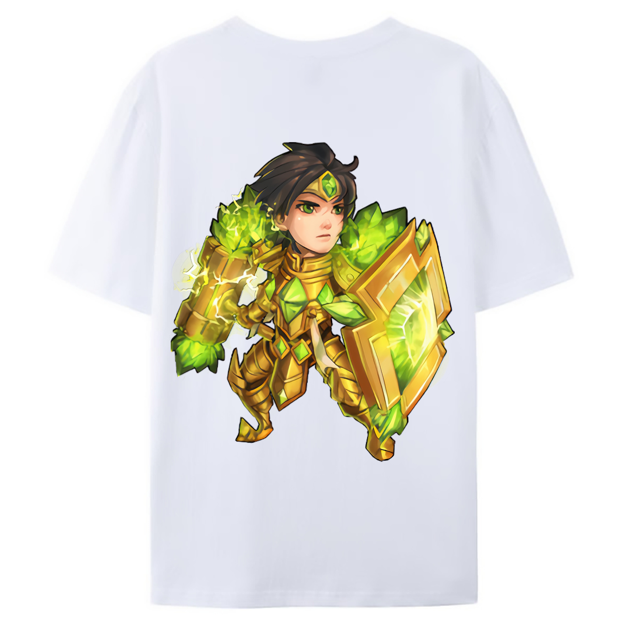 （画像用） リーグ・オブ・レジェンド League of Legends LOL 綿100％ メンズ半袖Tシャツ（バックプリント） 通気性