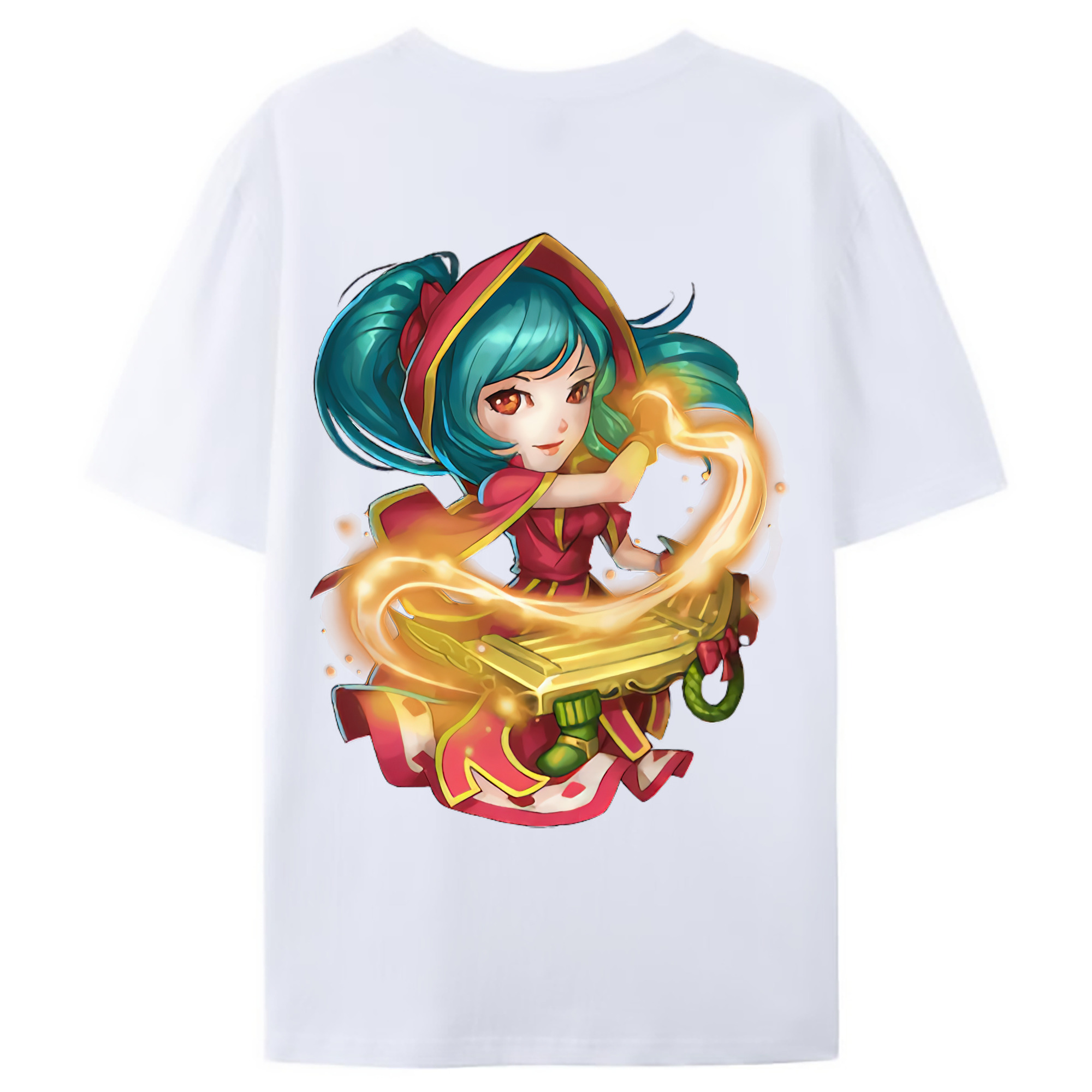 （画像用） リーグ・オブ・レジェンド League of Legends LOL 綿100％ メンズ半袖Tシャツ（バックプリント） 通気性