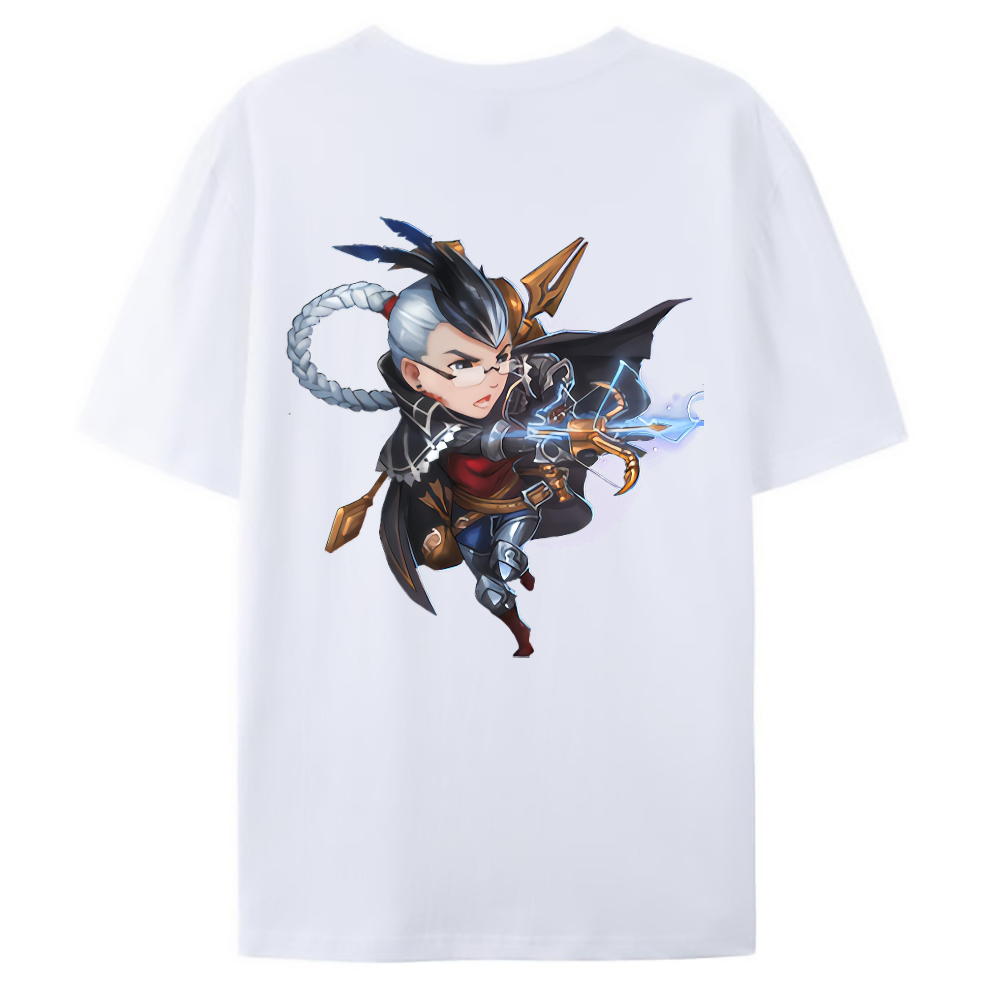 （画像用） リーグ・オブ・レジェンド League of Legends LOL 綿100％ メンズ半袖Tシャツ（バックプリント） 通気性