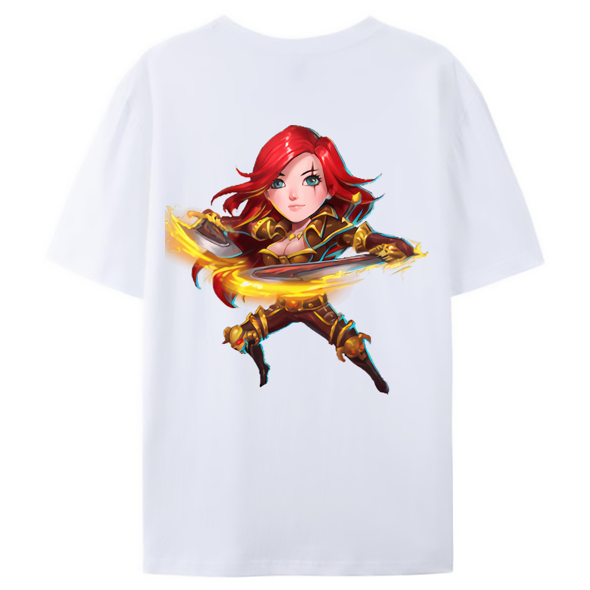 （画像用） リーグ・オブ・レジェンド League of Legends LOL 綿100％ メンズ半袖Tシャツ（バックプリント） 通気性