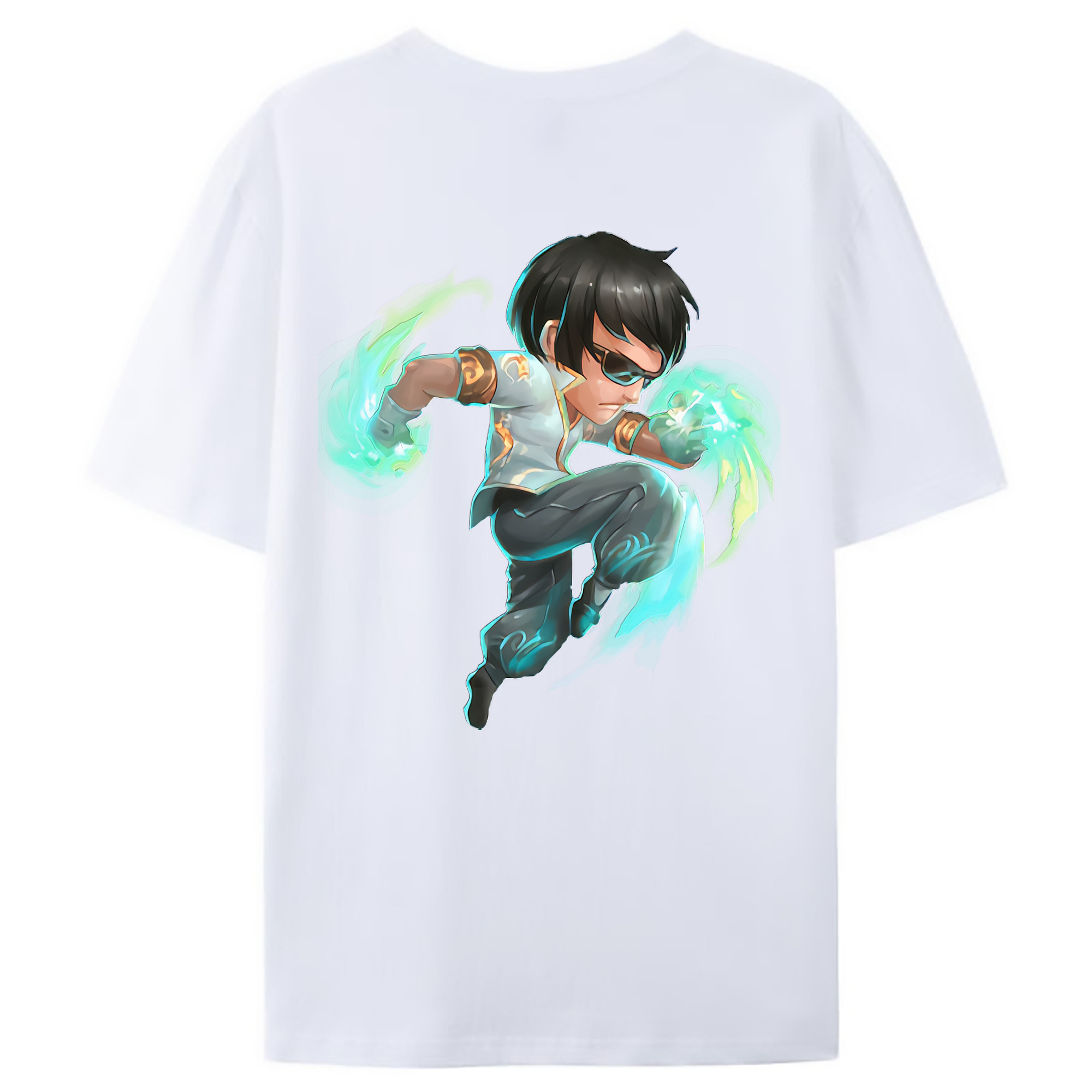 （画像用） リーグ・オブ・レジェンド League of Legends LOL 綿100％ メンズ半袖Tシャツ（バックプリント） 通気性