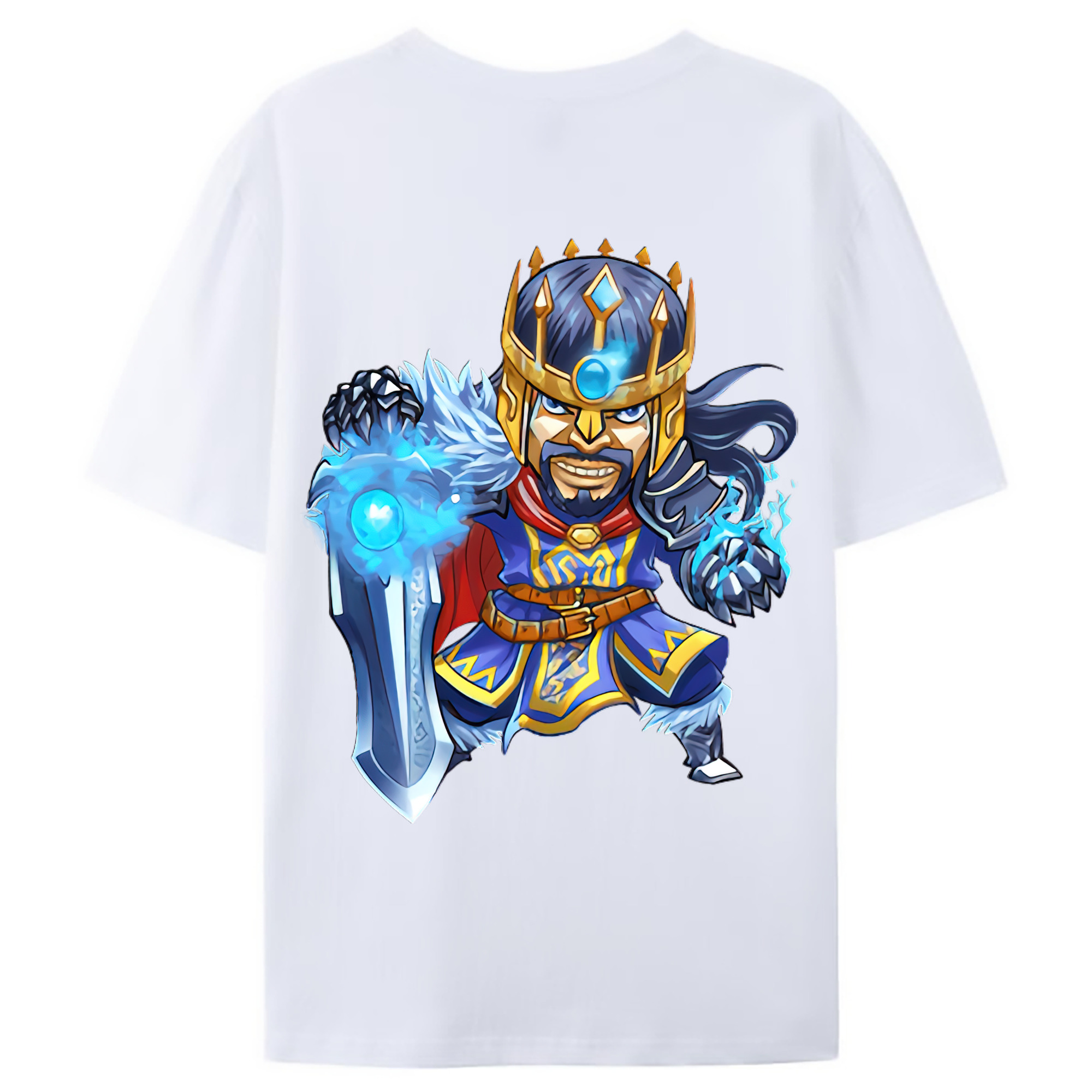 （画像用） リーグ・オブ・レジェンド League of Legends LOL 綿100％ メンズ半袖Tシャツ（バックプリント） 通気性