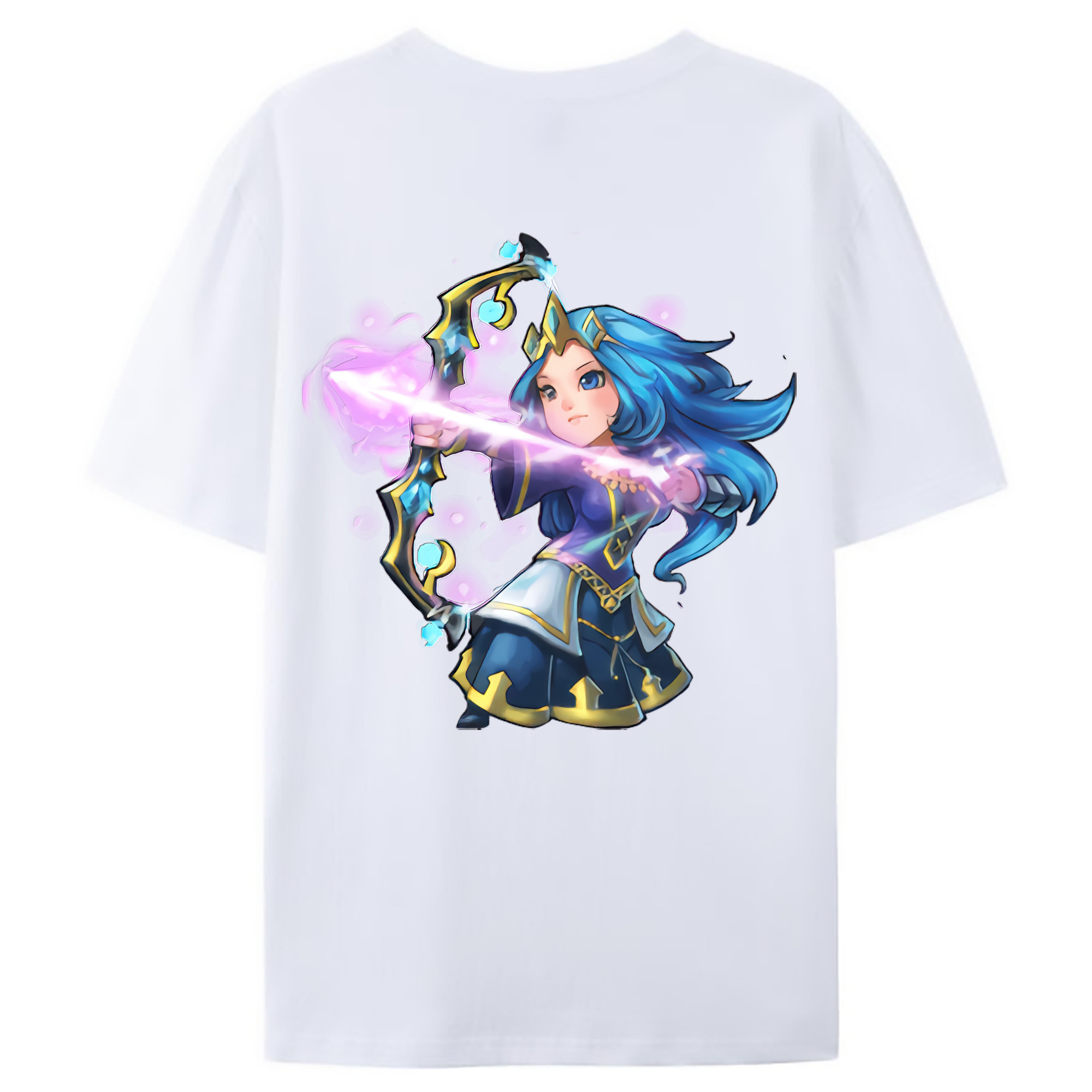 （画像用） リーグ・オブ・レジェンド League of Legends LOL 綿100％ メンズ半袖Tシャツ（バックプリント） 通気性