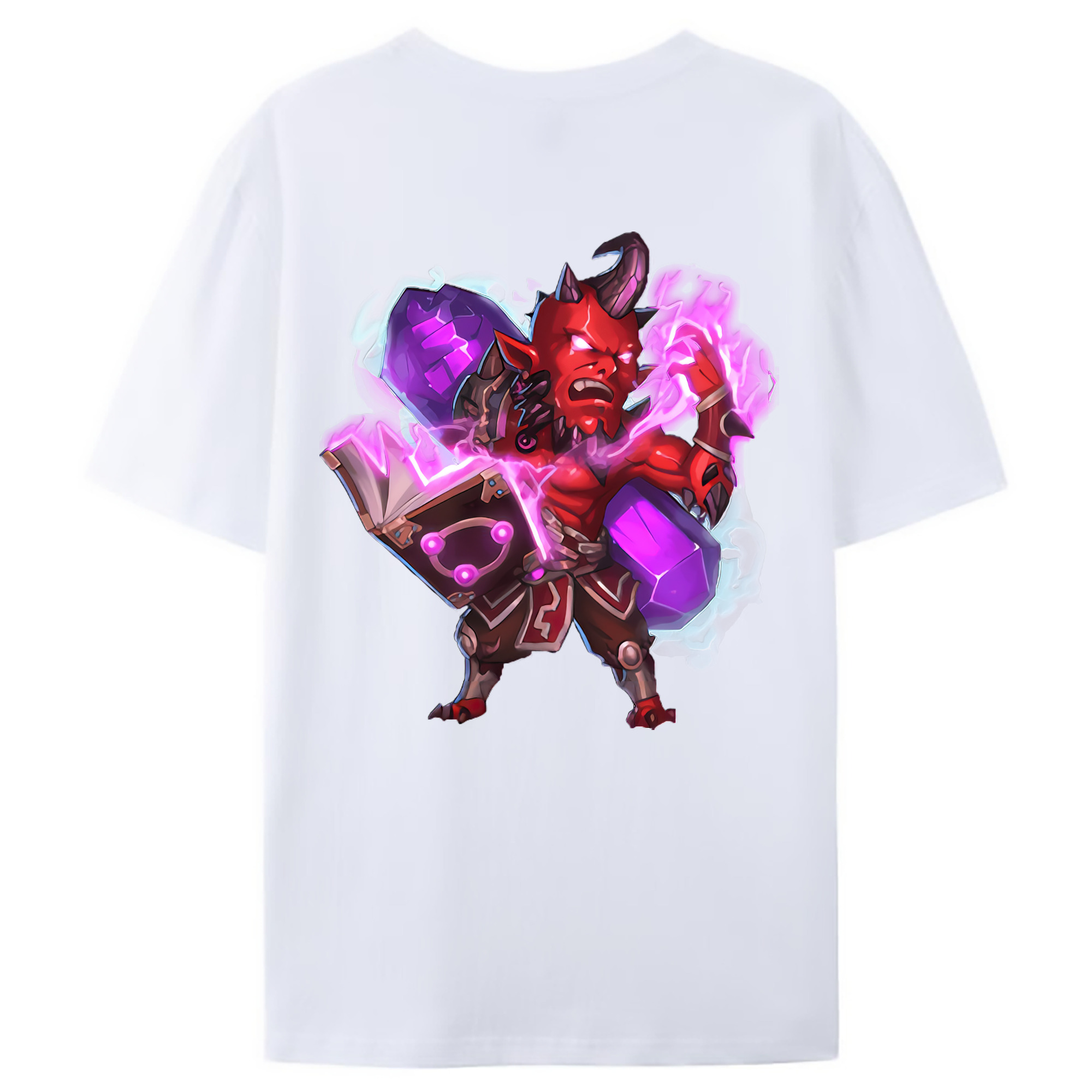 （画像用） リーグ・オブ・レジェンド League of Legends LOL 綿100％ メンズ半袖Tシャツ（バックプリント） 通気性