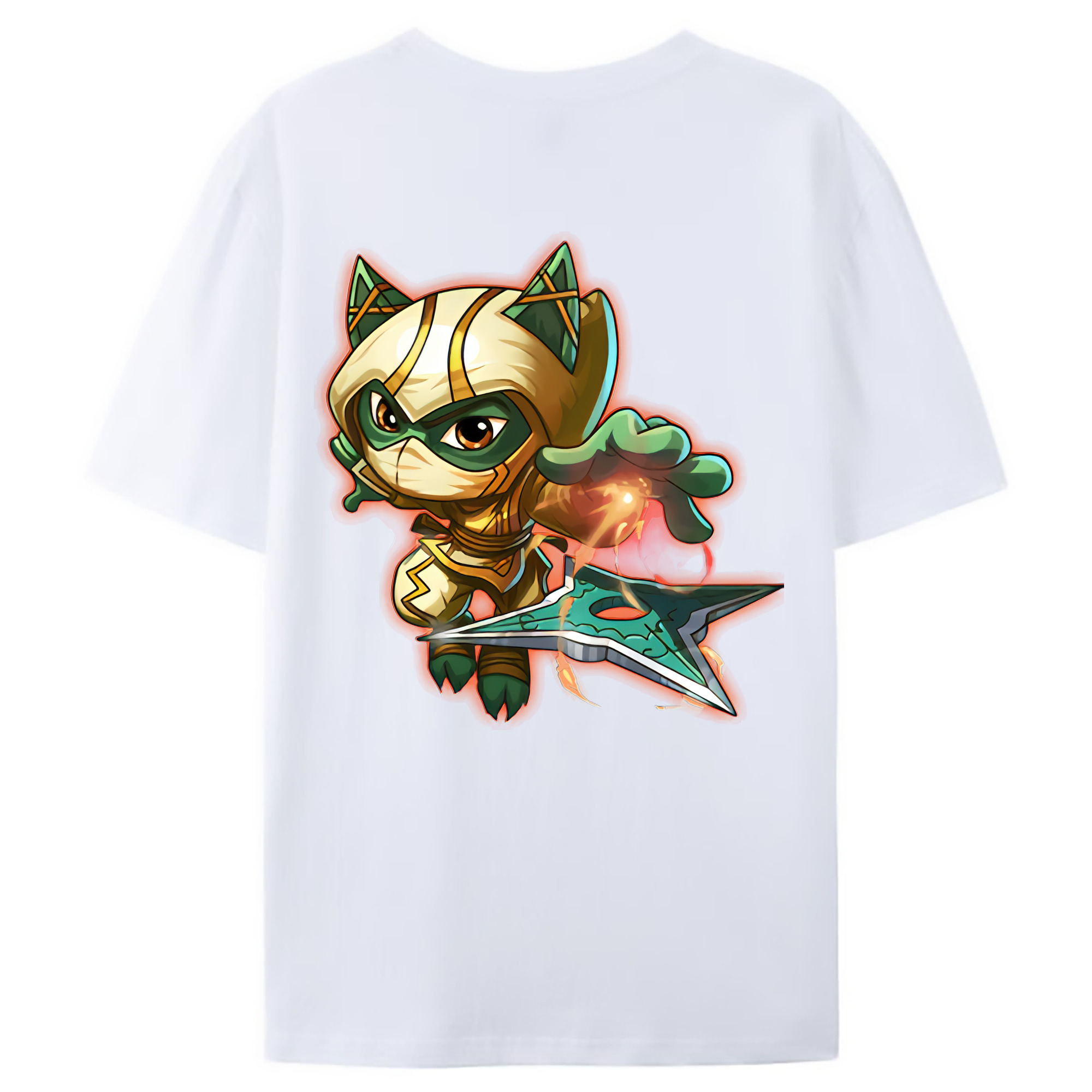 （画像用） リーグ・オブ・レジェンド League of Legends LOL 綿100％ メンズ半袖Tシャツ（バックプリント） 通気性