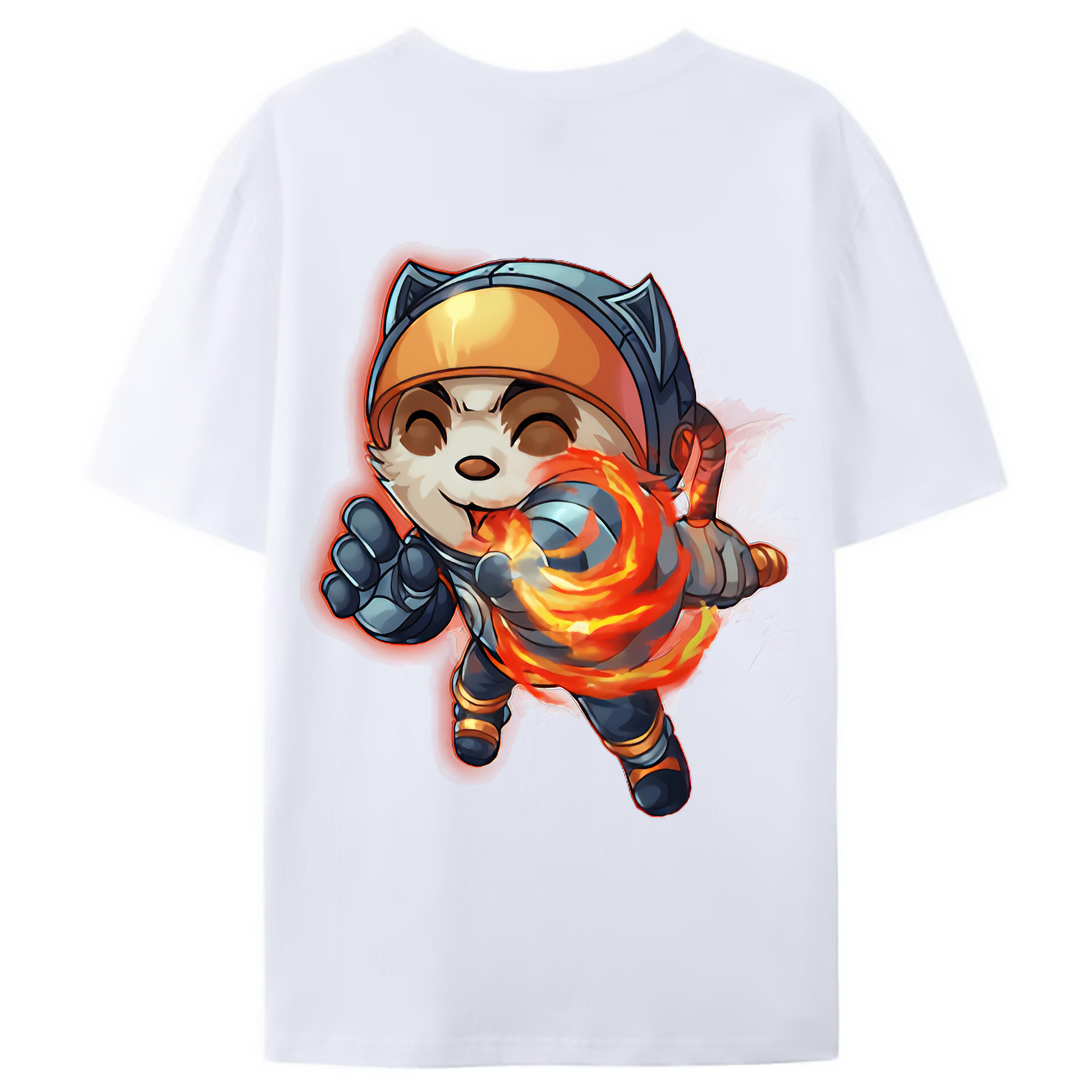 （画像用） リーグ・オブ・レジェンド League of Legends LOL 綿100％ メンズ半袖Tシャツ（バックプリント） 通気性