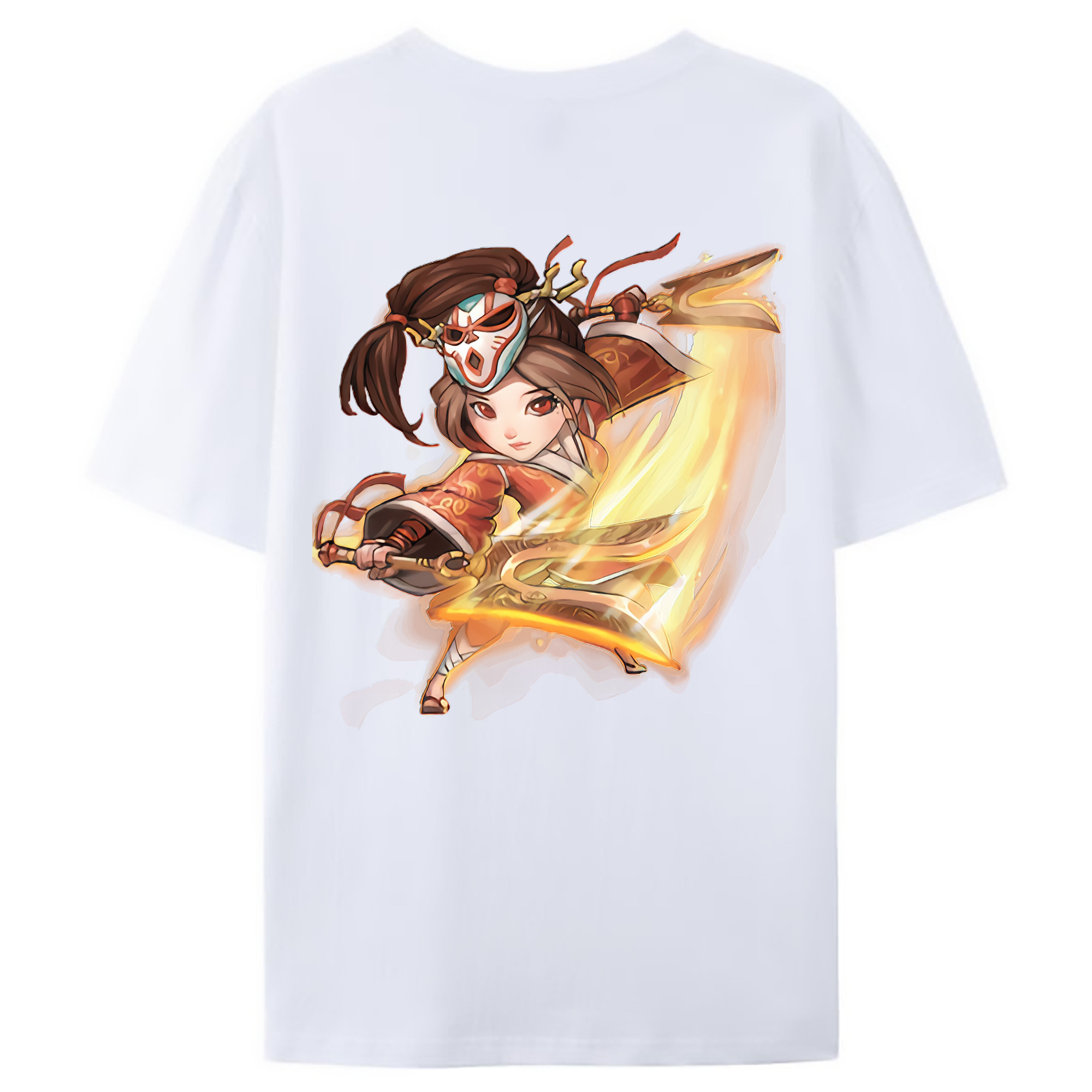 （画像用） リーグ・オブ・レジェンド League of Legends LOL 綿100％ メンズ半袖Tシャツ（バックプリント） 通気性