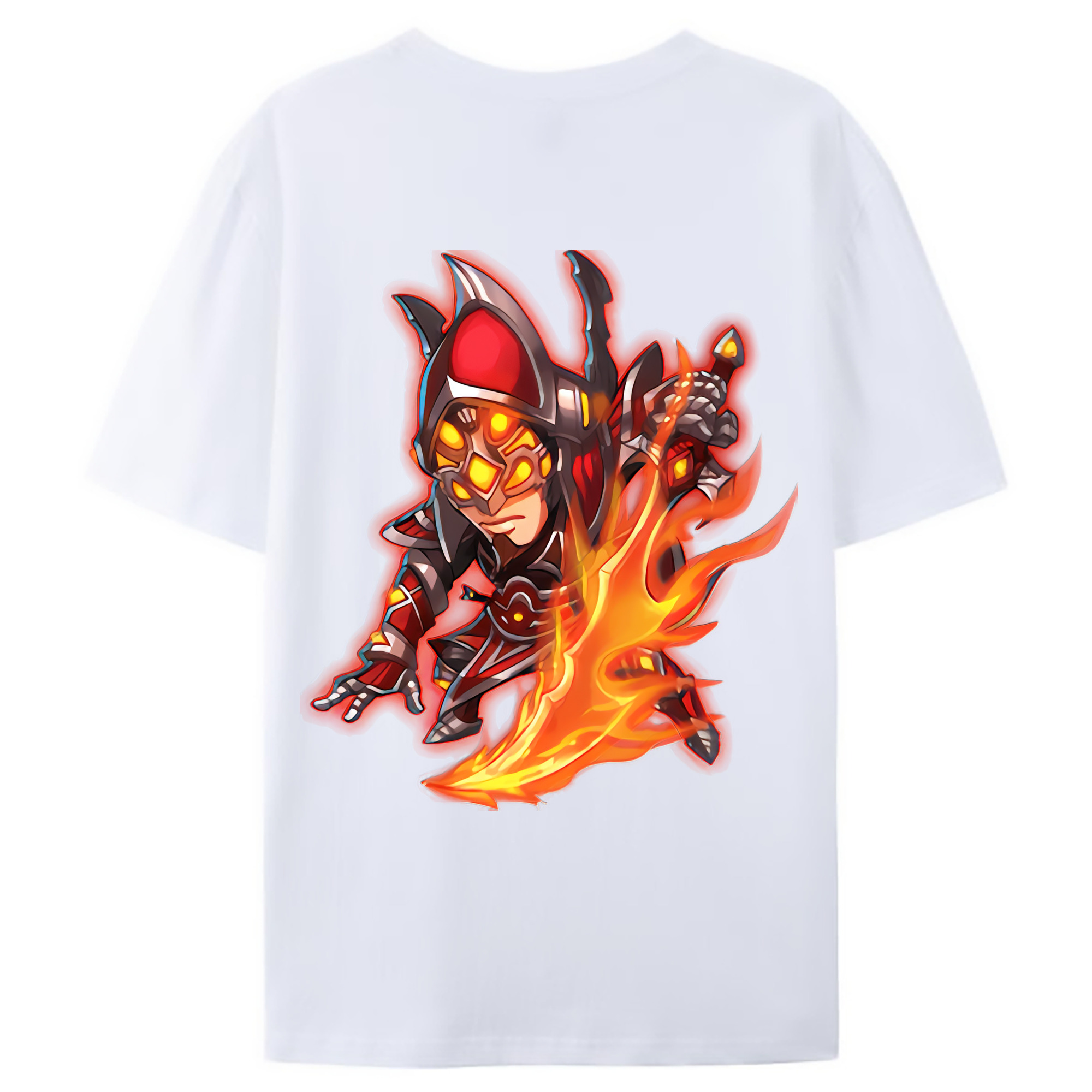 （画像用） リーグ・オブ・レジェンド League of Legends LOL 綿100％ メンズ半袖Tシャツ（バックプリント） 通気性